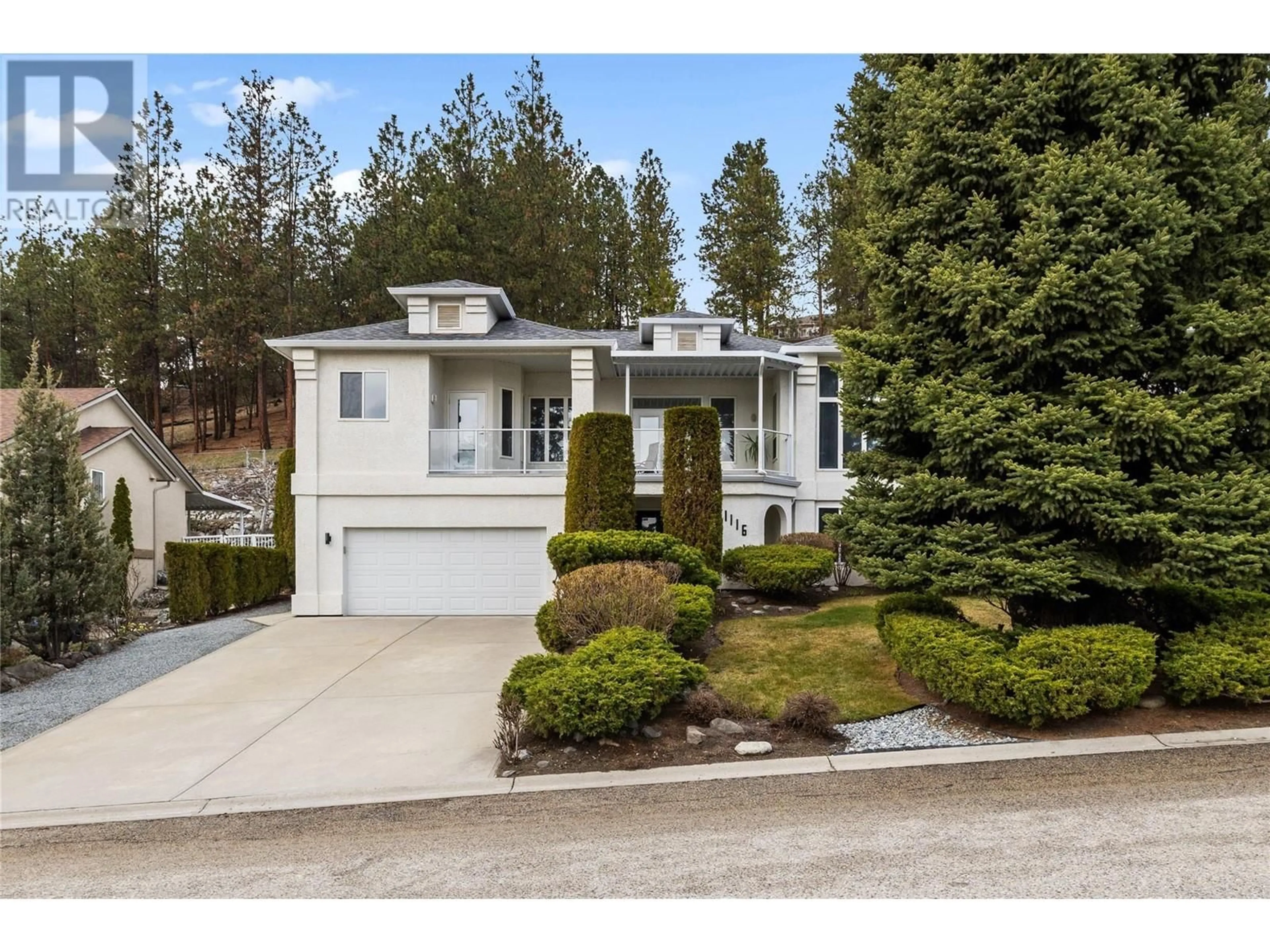 Home with vinyl exterior material, street for 1116 CALEDONIA WAY, West Kelowna British Columbia V1Z3N7