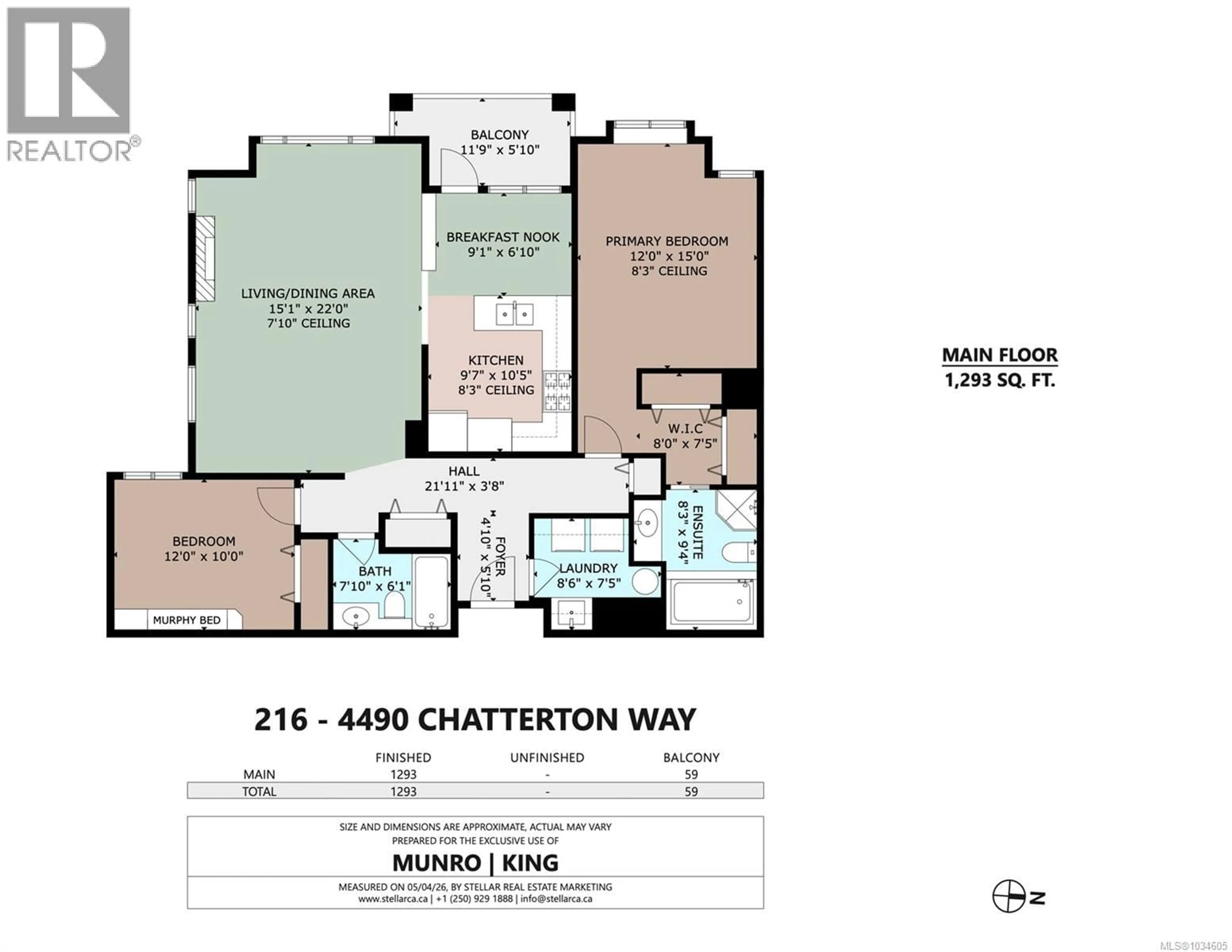Floor plan for 216 - 4490 CHATTERTON WAY, Saanich British Columbia V8X5H7