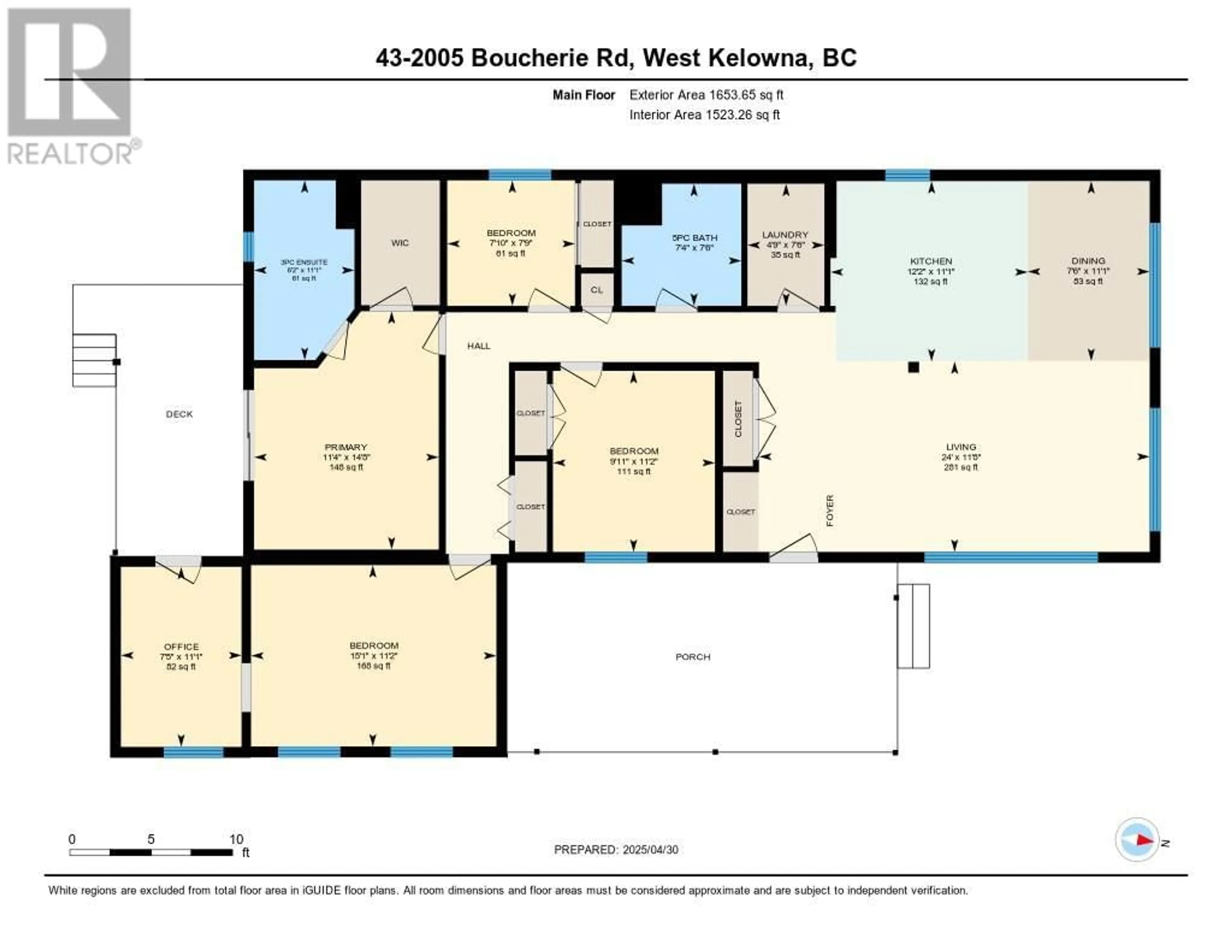 Floor plan for 43 - 2005 BOUCHERIE ROAD, West Kelowna British Columbia V4T1R4