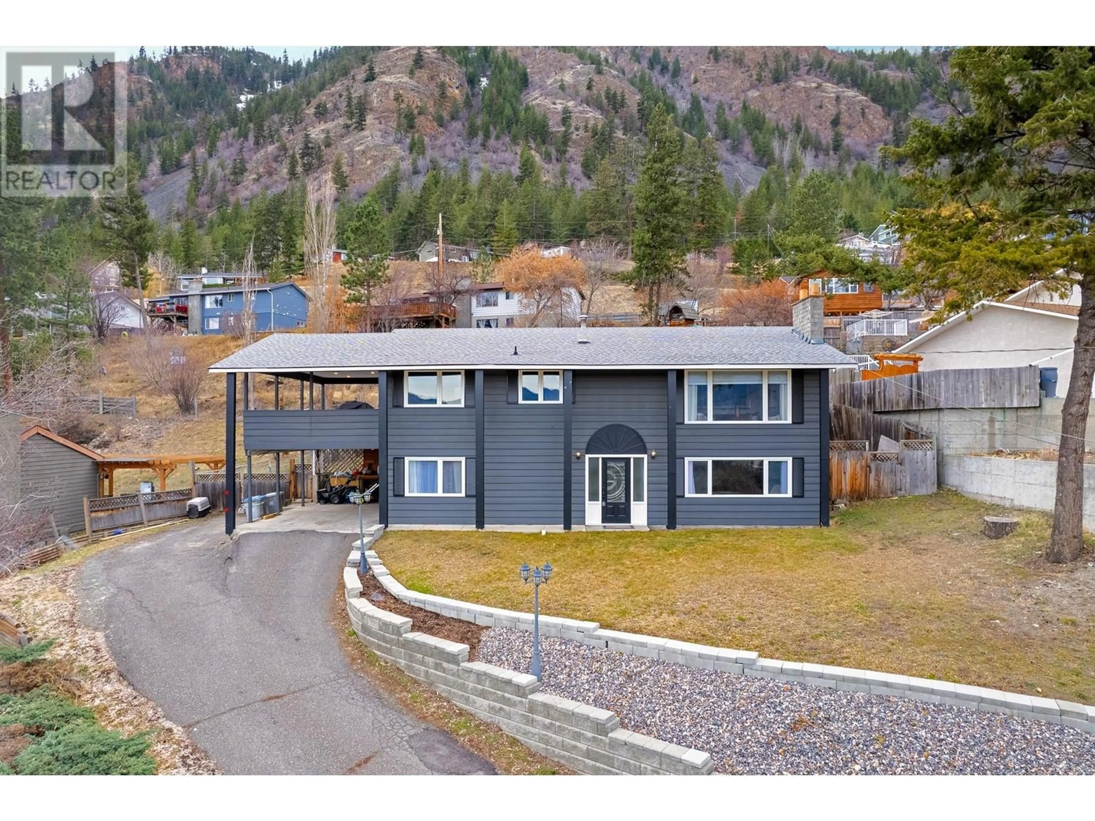 A pic from outside/outdoor area/front of a property/back of a property/a pic from drone, mountain view for 1311 SUNRISE DRIVE, Kamloops British Columbia V2C5H3