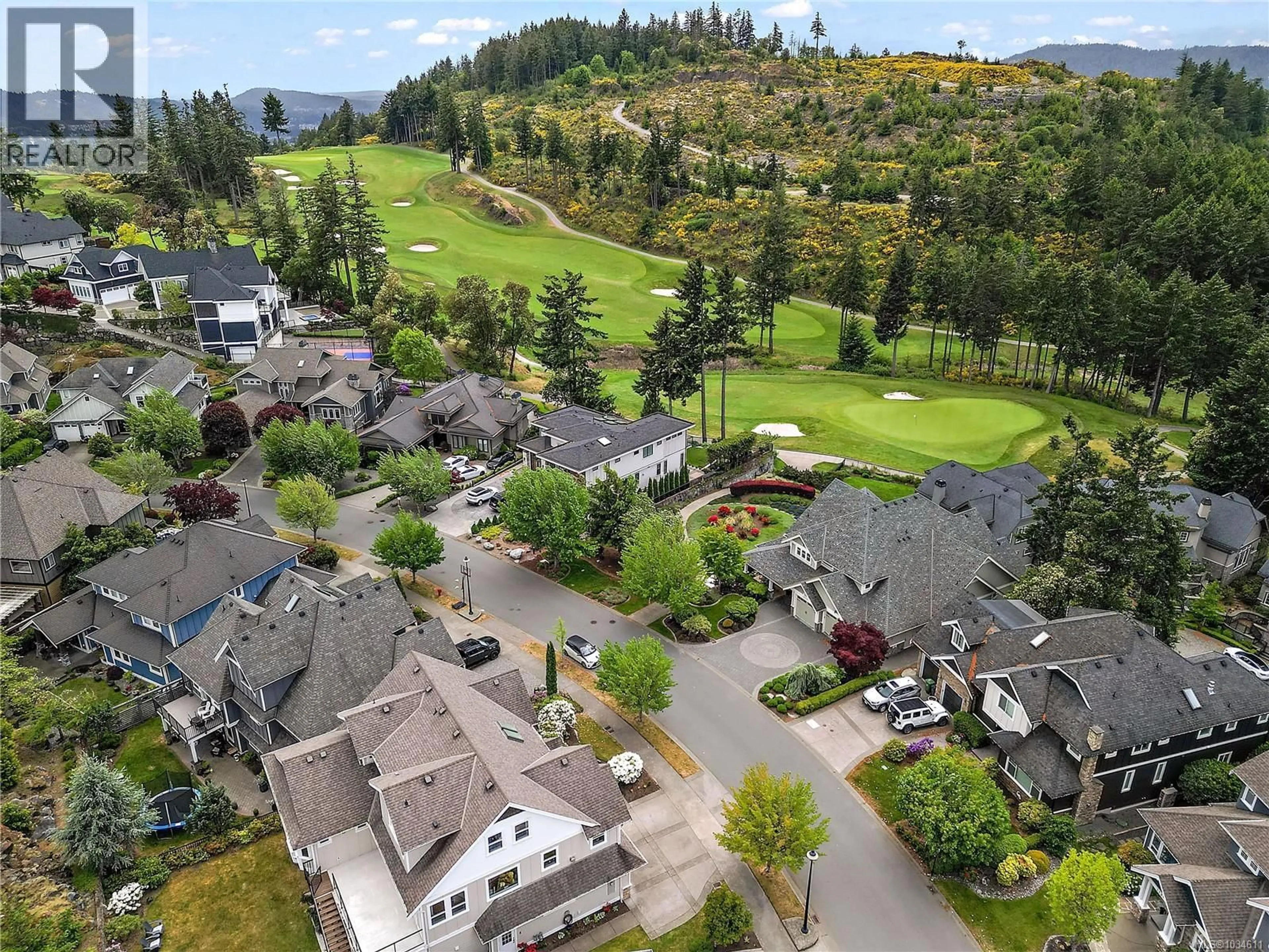 A pic from outside/outdoor area/front of a property/back of a property/a pic from drone, mountain view for 1260 ROCKHAMPTON CLOSE, Langford British Columbia V9B6X4