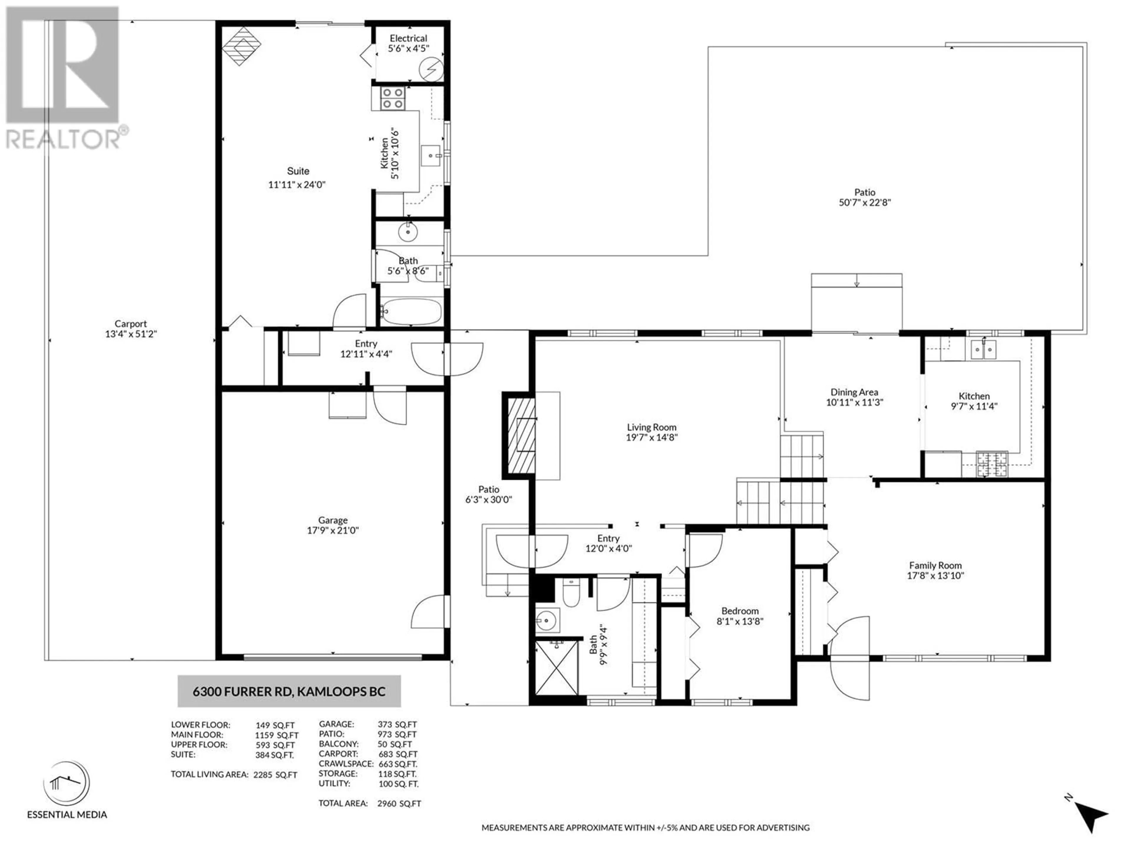 Floor plan for 6300 FURRER ROAD, Kamloops British Columbia V2C4V6