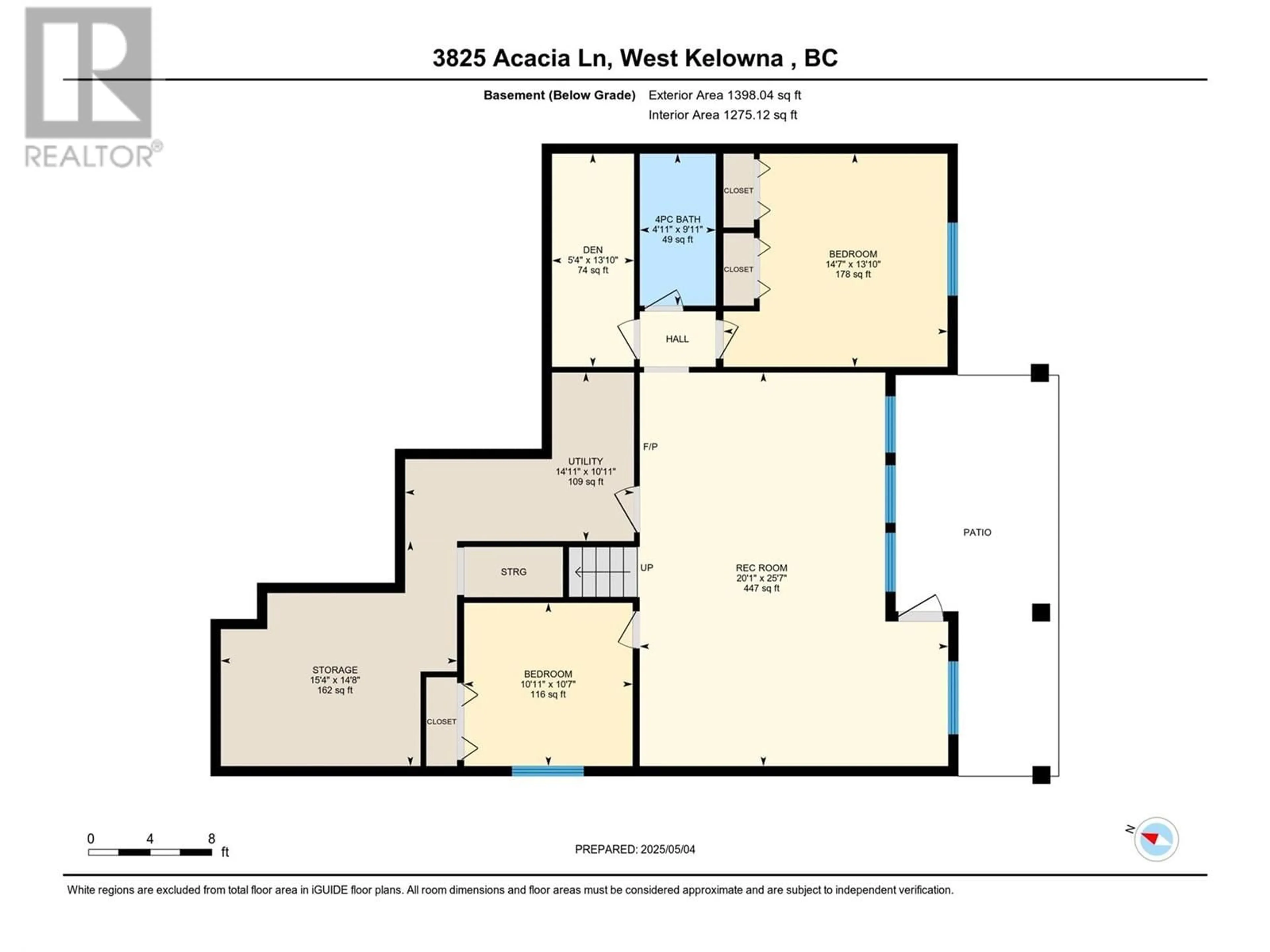 Floor plan for 3825 ACACIA LANE, West Kelowna British Columbia V4T3M1