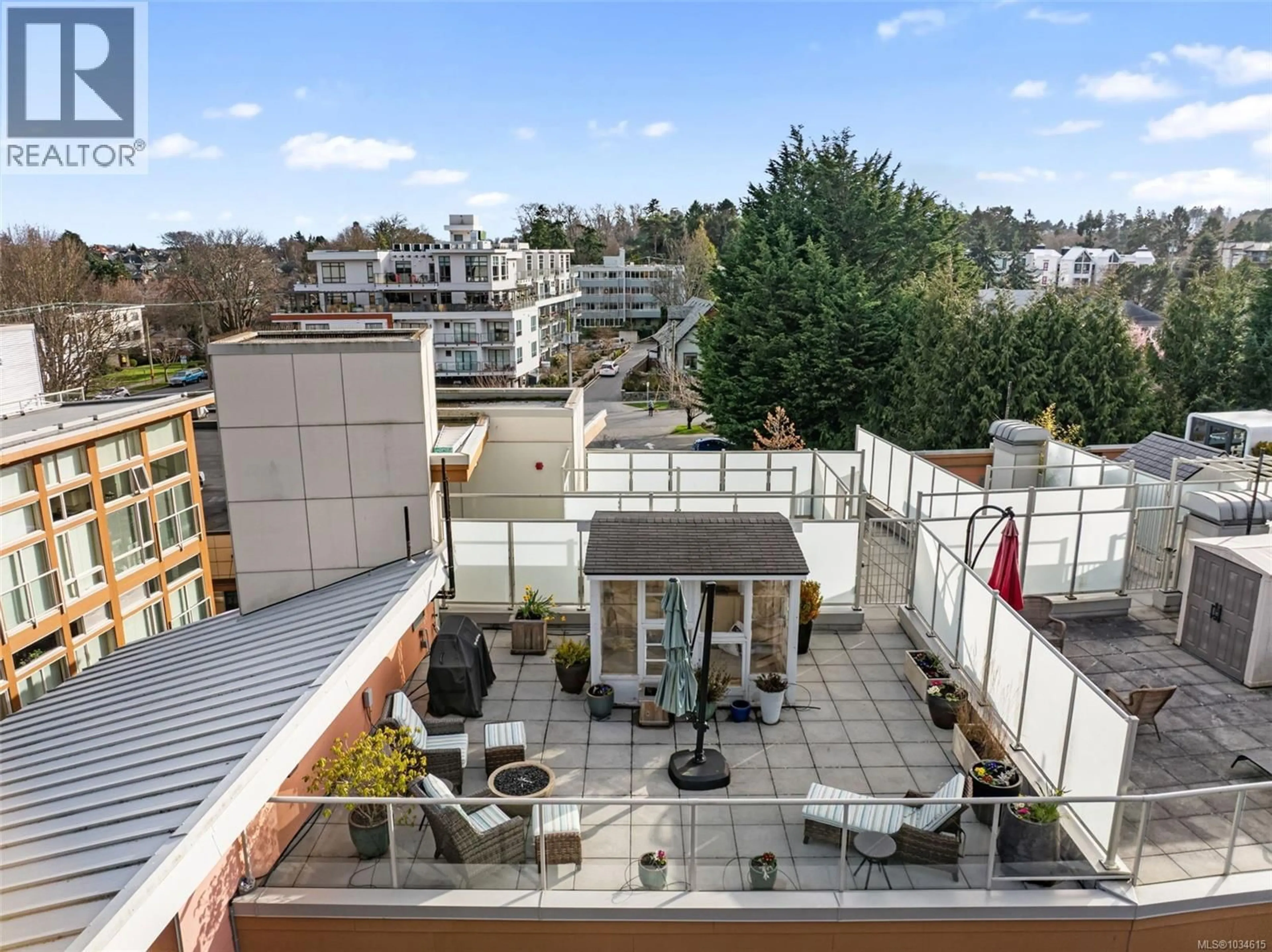 A pic from outside/outdoor area/front of a property/back of a property/a pic from drone, city buildings view from balcony for 304 - 1035 SUTLEJ STREET, Victoria British Columbia V8V2V9