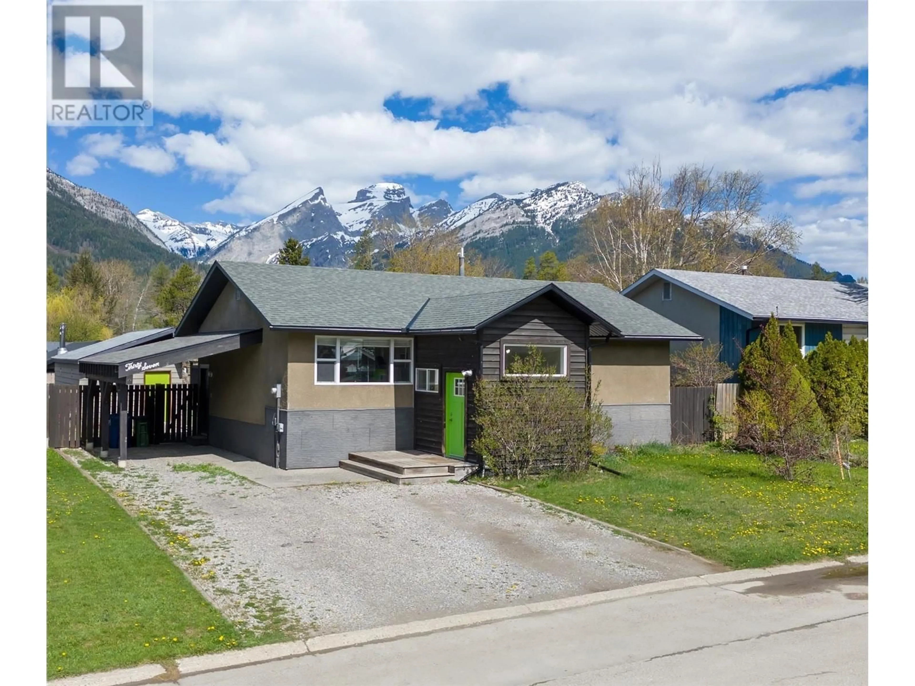 A pic from outside/outdoor area/front of a property/back of a property/a pic from drone, mountain view for 37 RIDGEMONT DRIVE, Fernie British Columbia V0B1M2