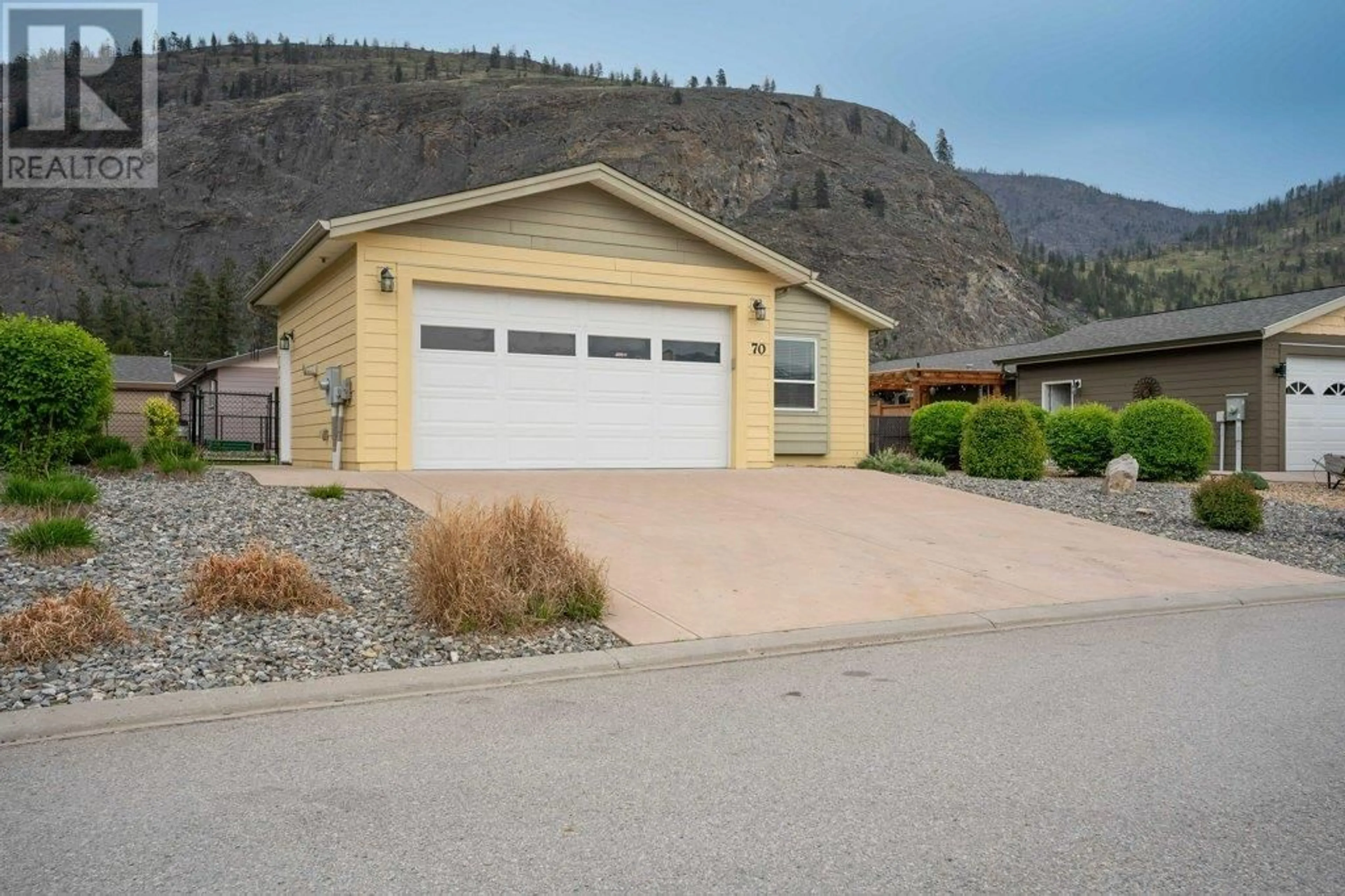 Home with vinyl exterior material, street for 70 - 8300 GALLAGHER LAKE FRONTAGE ROAD, Oliver British Columbia V0H1T0
