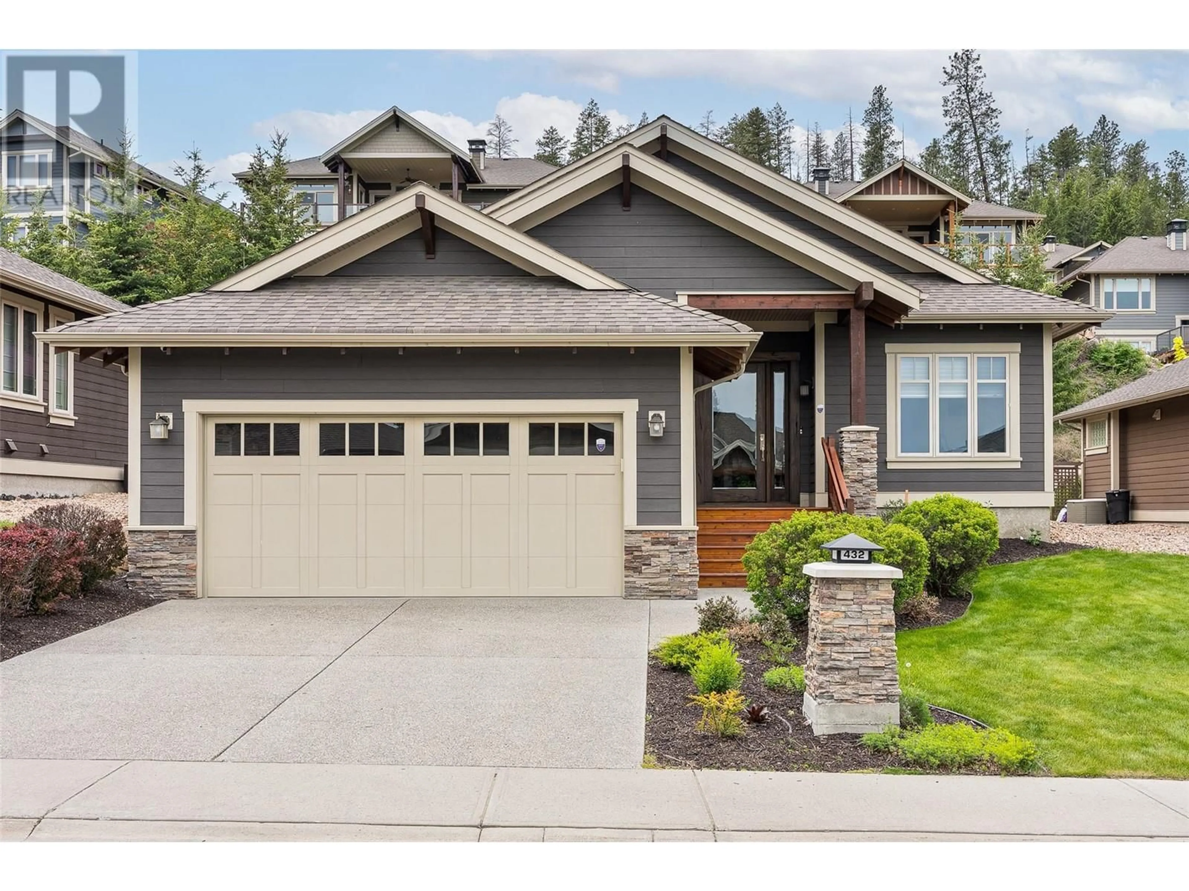 Home with vinyl exterior material, street for 432 LONGSPOON DRIVE, Vernon British Columbia V1H2K2