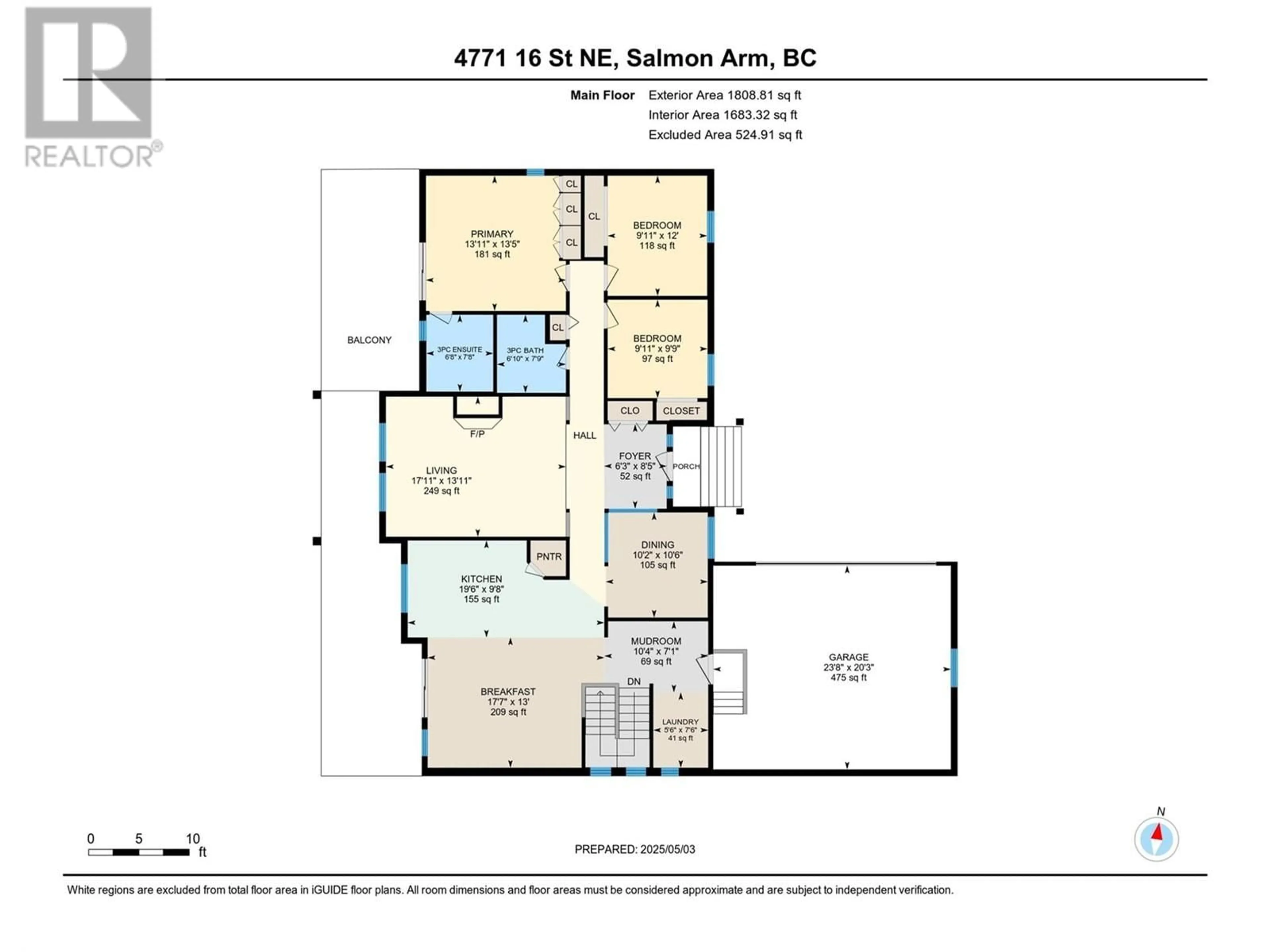 Floor plan for 4771 16 STREET NORTHEAST, Salmon Arm British Columbia V1E1E1