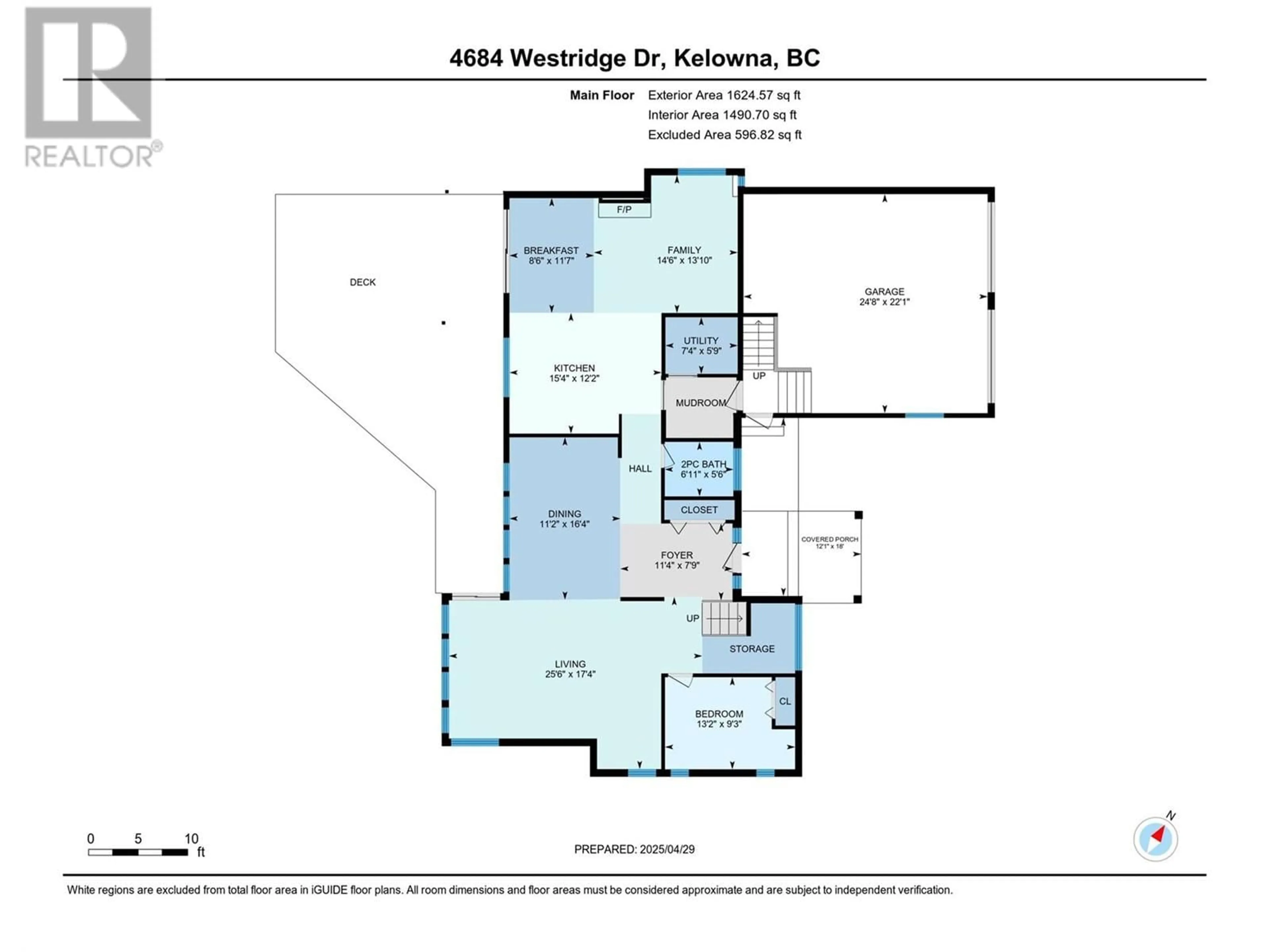 Floor plan for 4684 WESTRIDGE DRIVE, Kelowna British Columbia V1W3A8
