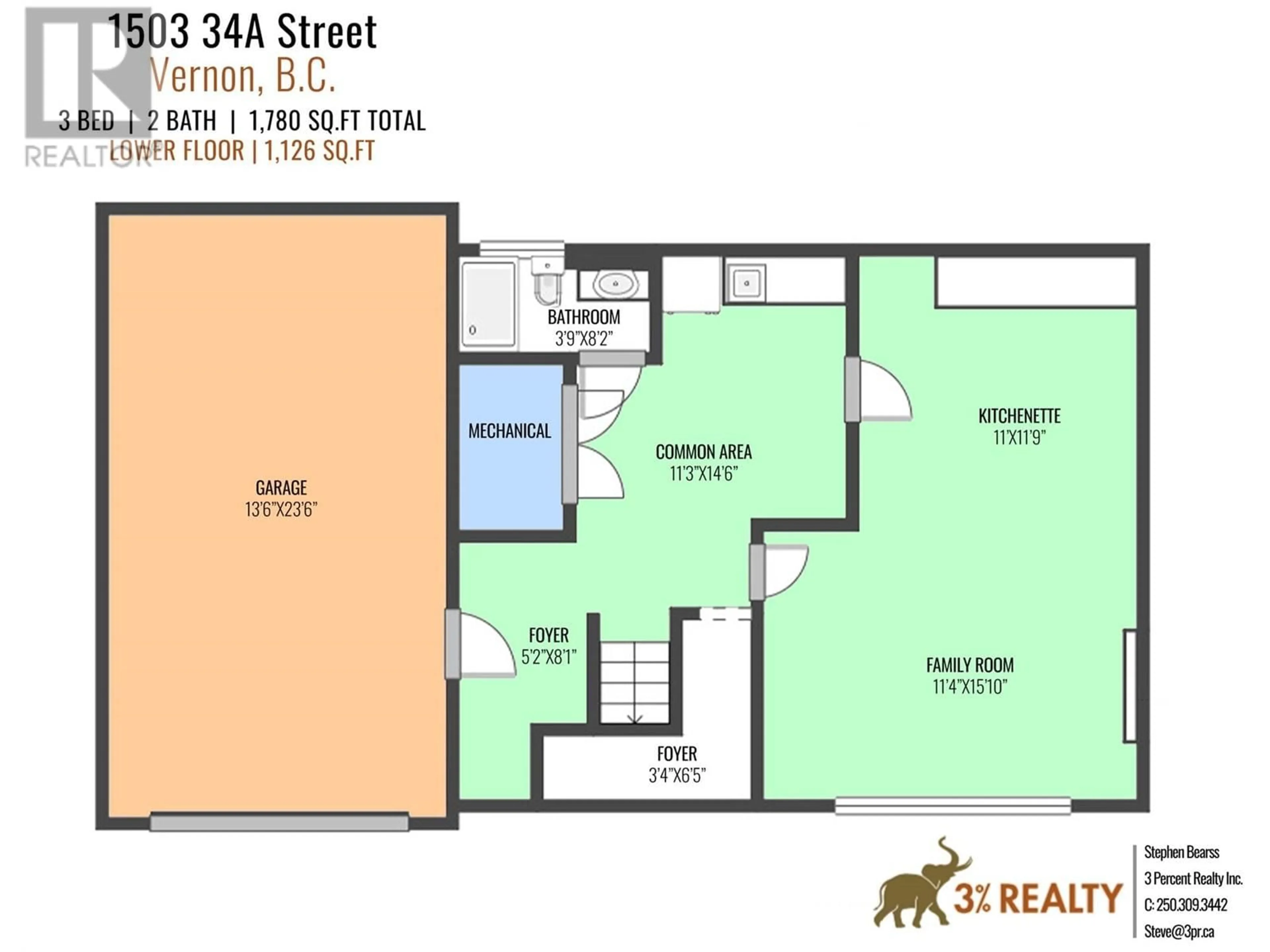 Floor plan for 1503 34A STREET, Vernon British Columbia V1T5Z6