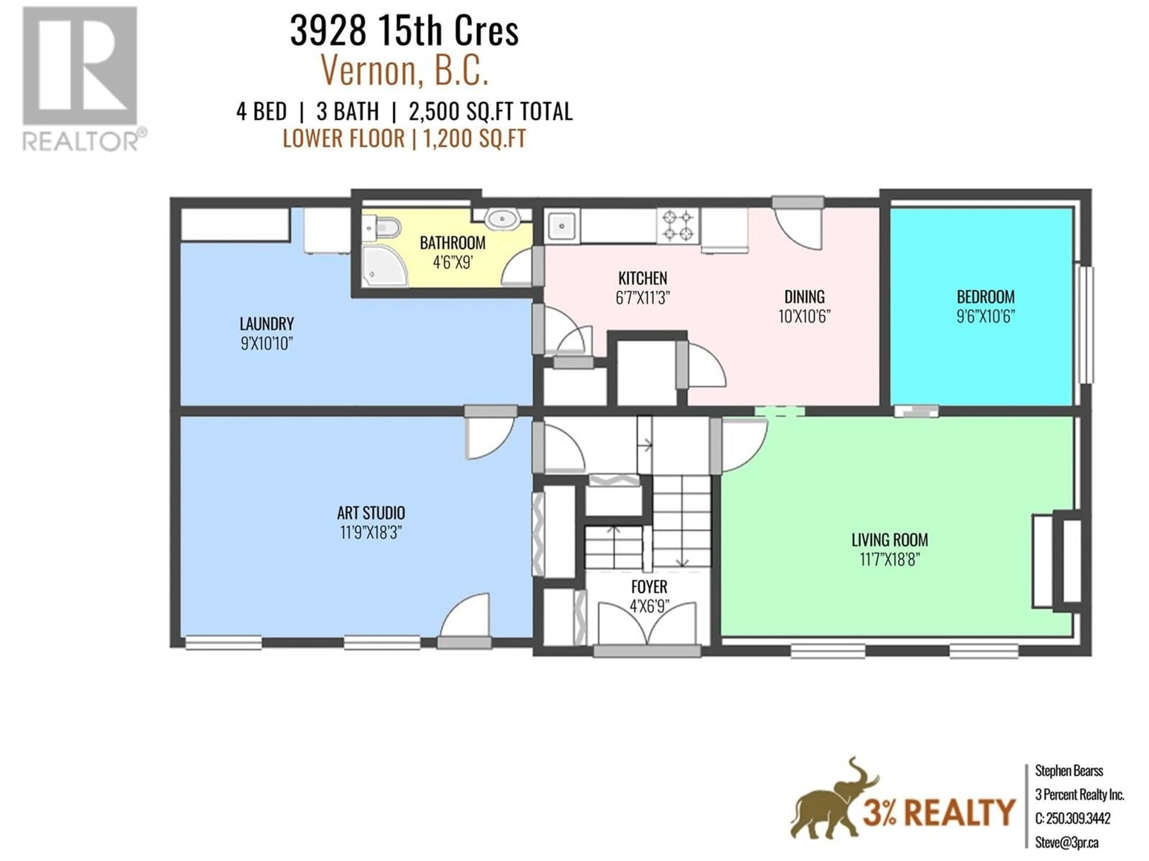 Floor plan for 3928 15 CRESCENT, Vernon British Columbia V1T7H4