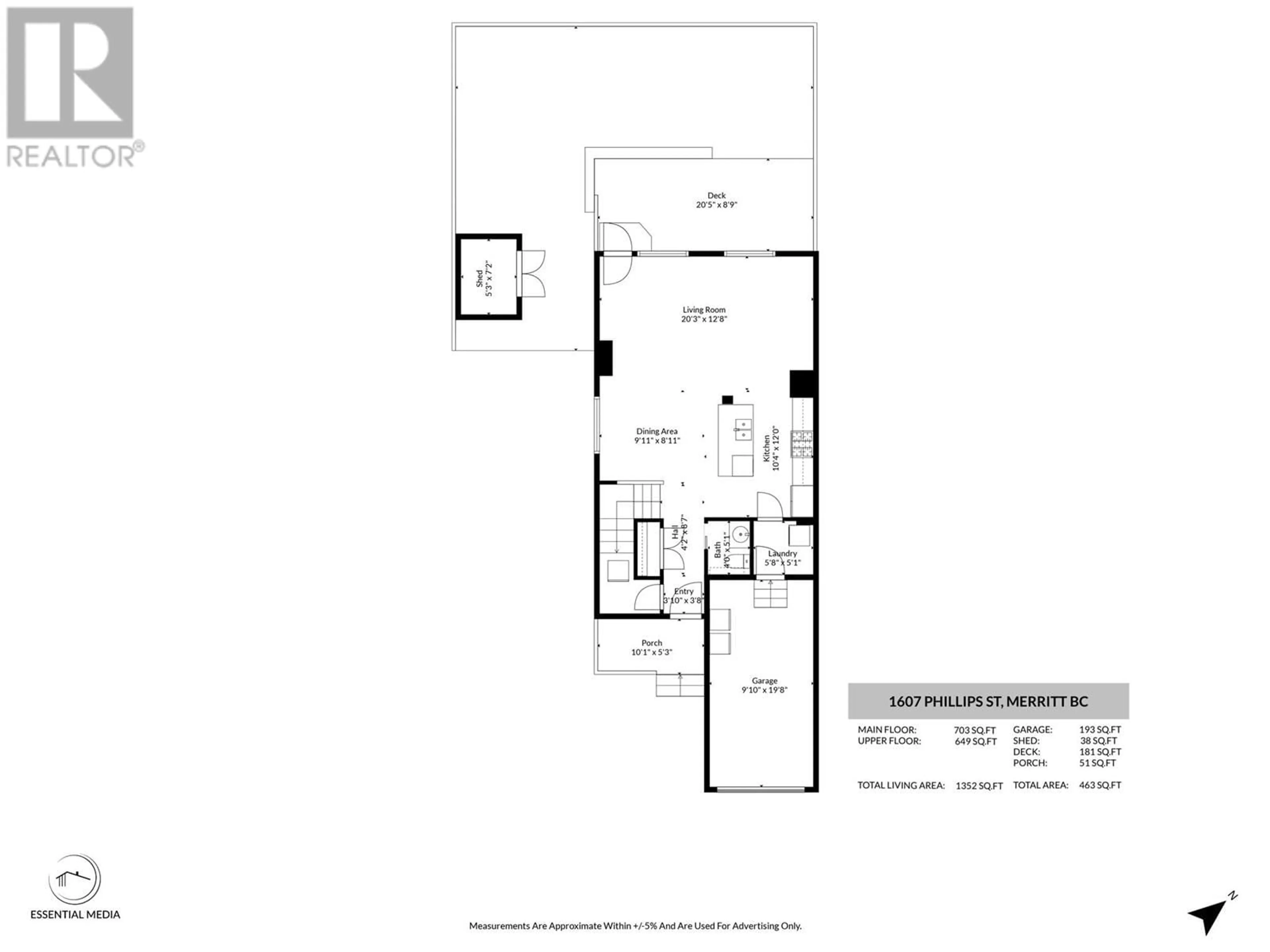 Floor plan for 1607 PHILLIPS STREET, Merritt British Columbia V1K0B8