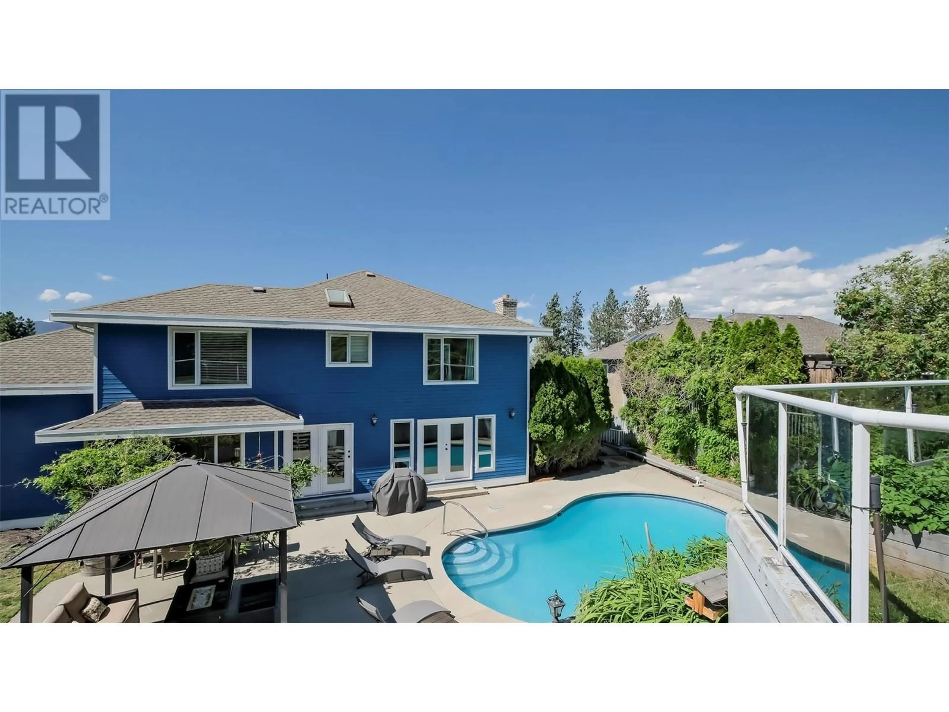 A pic from outside/outdoor area/front of a property/back of a property/a pic from drone, water/lake/river/ocean view for 359 STELLAR DRIVE, Kelowna British Columbia V1W4K4
