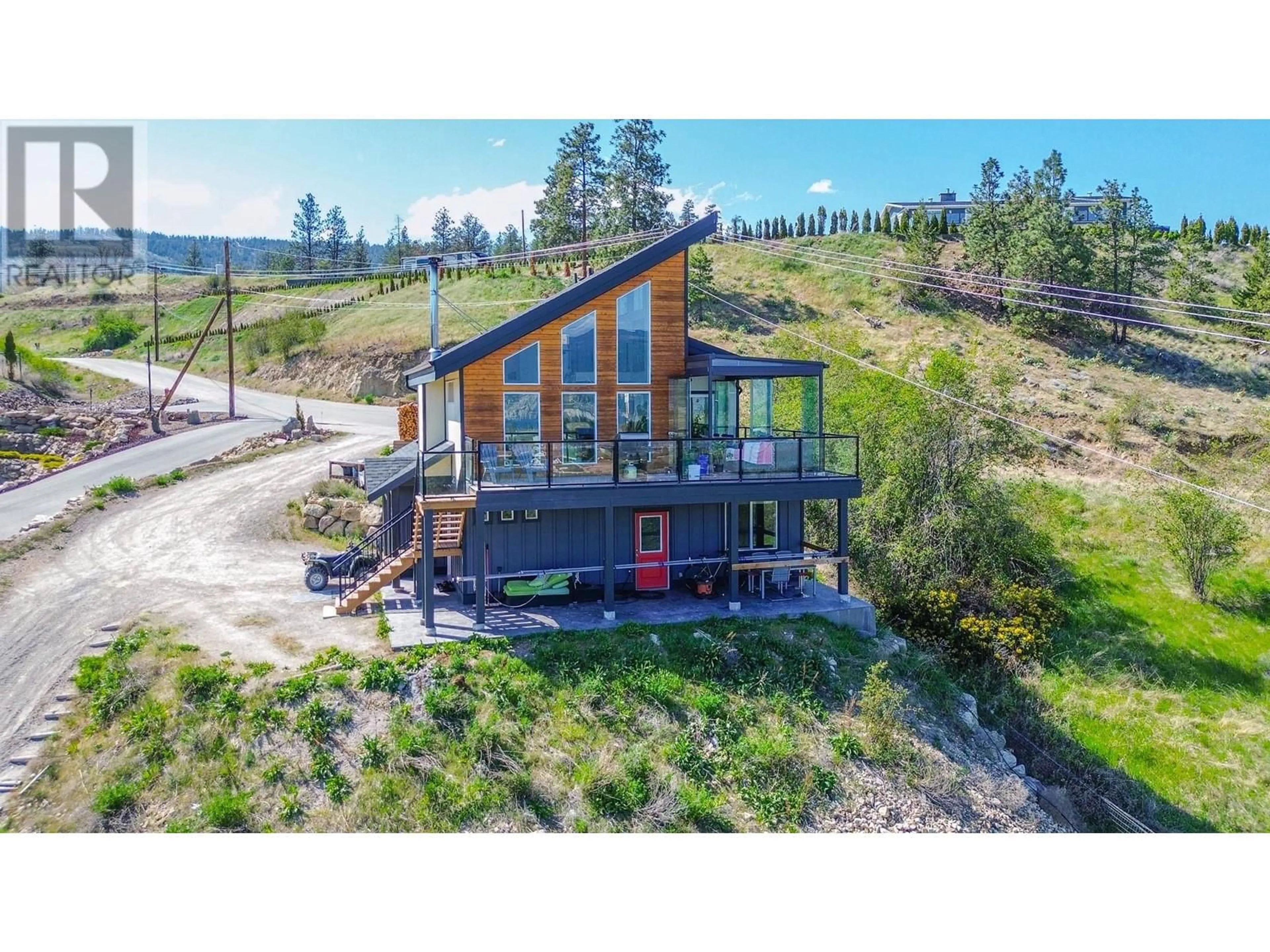 A pic from outside/outdoor area/front of a property/back of a property/a pic from drone, water/lake/river/ocean view for 9003 GILMAN ROAD, Summerland British Columbia V0H1Z2