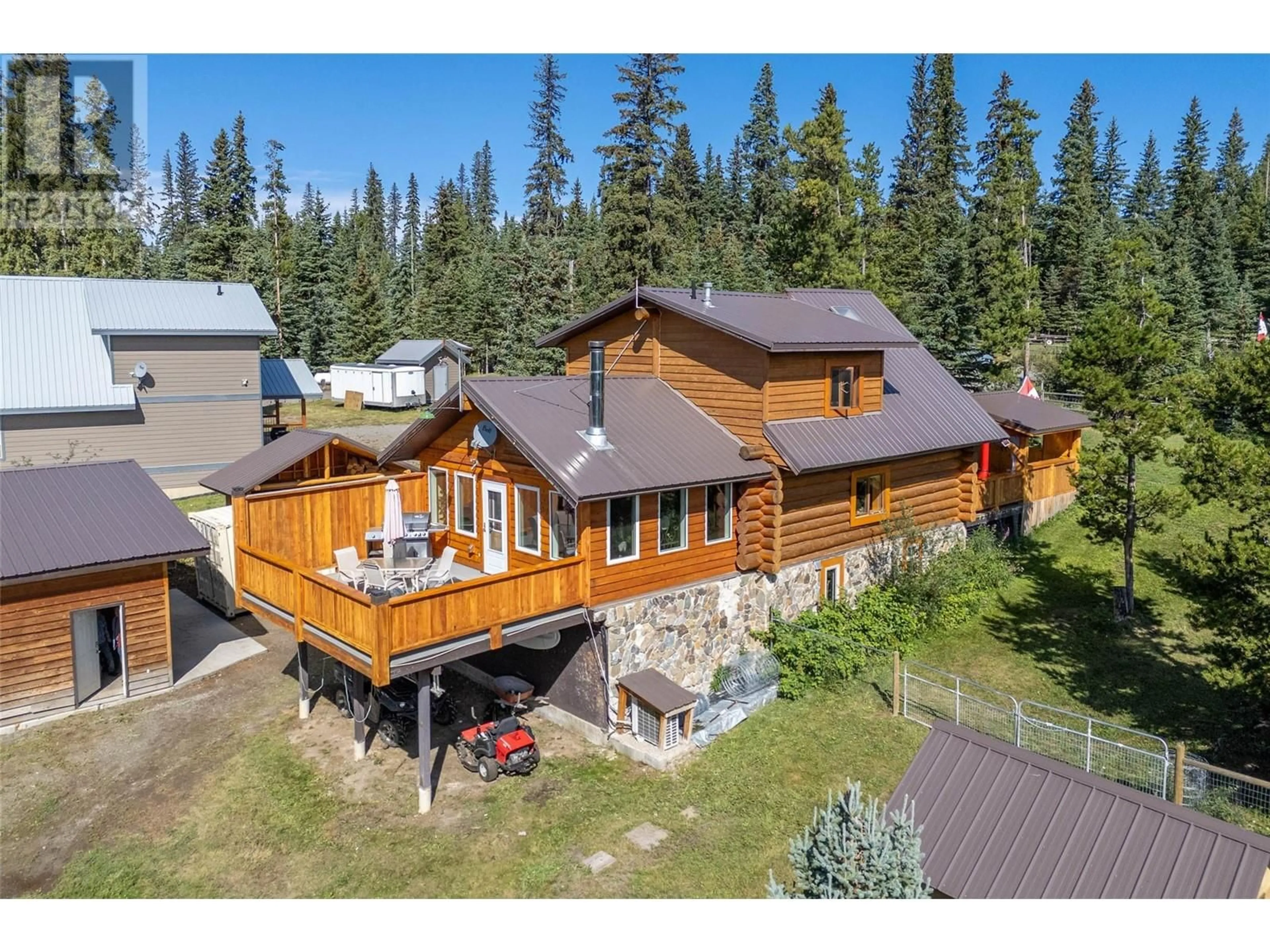 A pic from outside/outdoor area/front of a property/back of a property/a pic from drone, mountain view for 4761 ATWATER ROAD, Logan Lake British Columbia V0K1W0