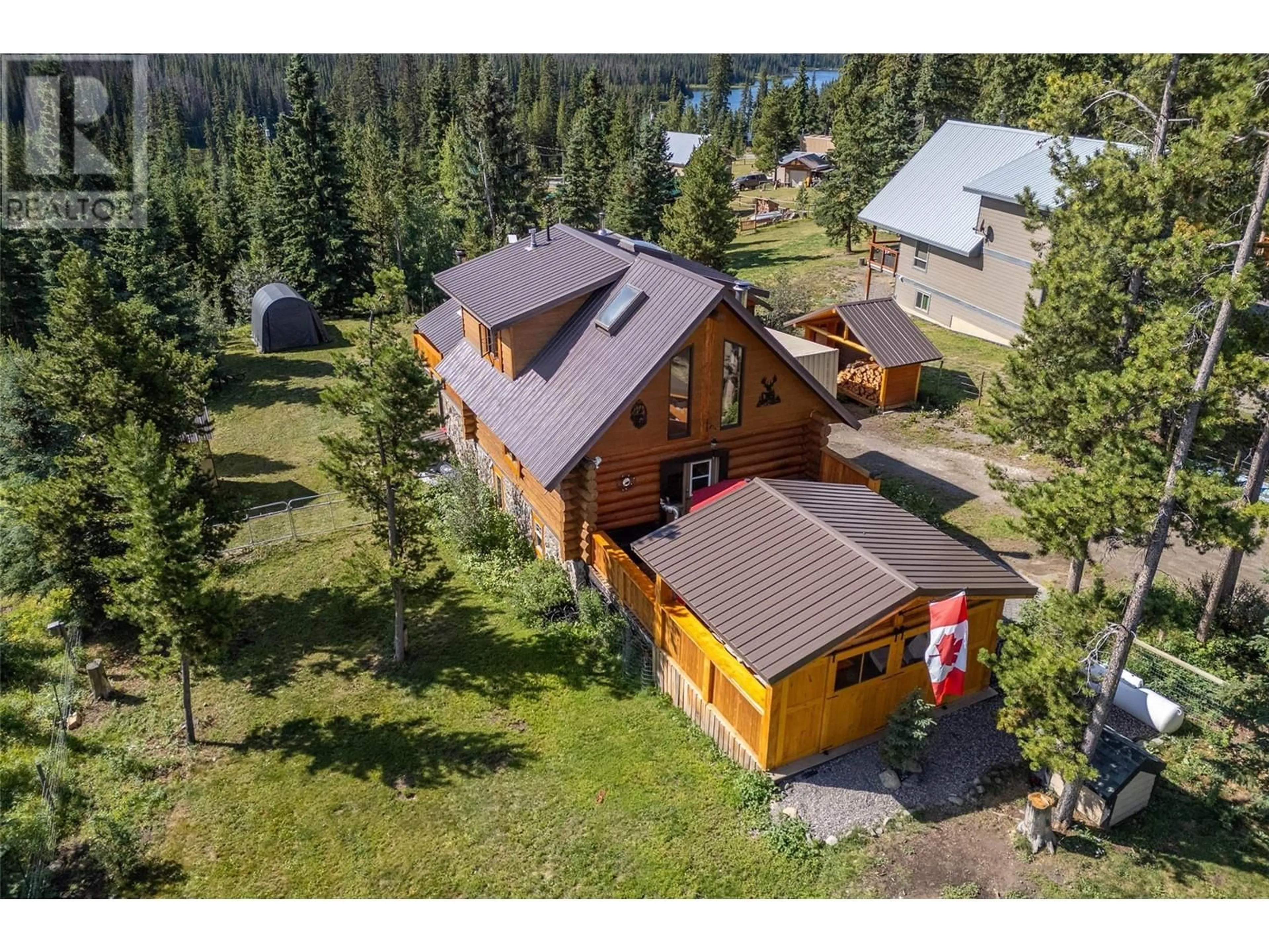 A pic from outside/outdoor area/front of a property/back of a property/a pic from drone, mountain view for 4761 ATWATER ROAD, Logan Lake British Columbia V0K1W0