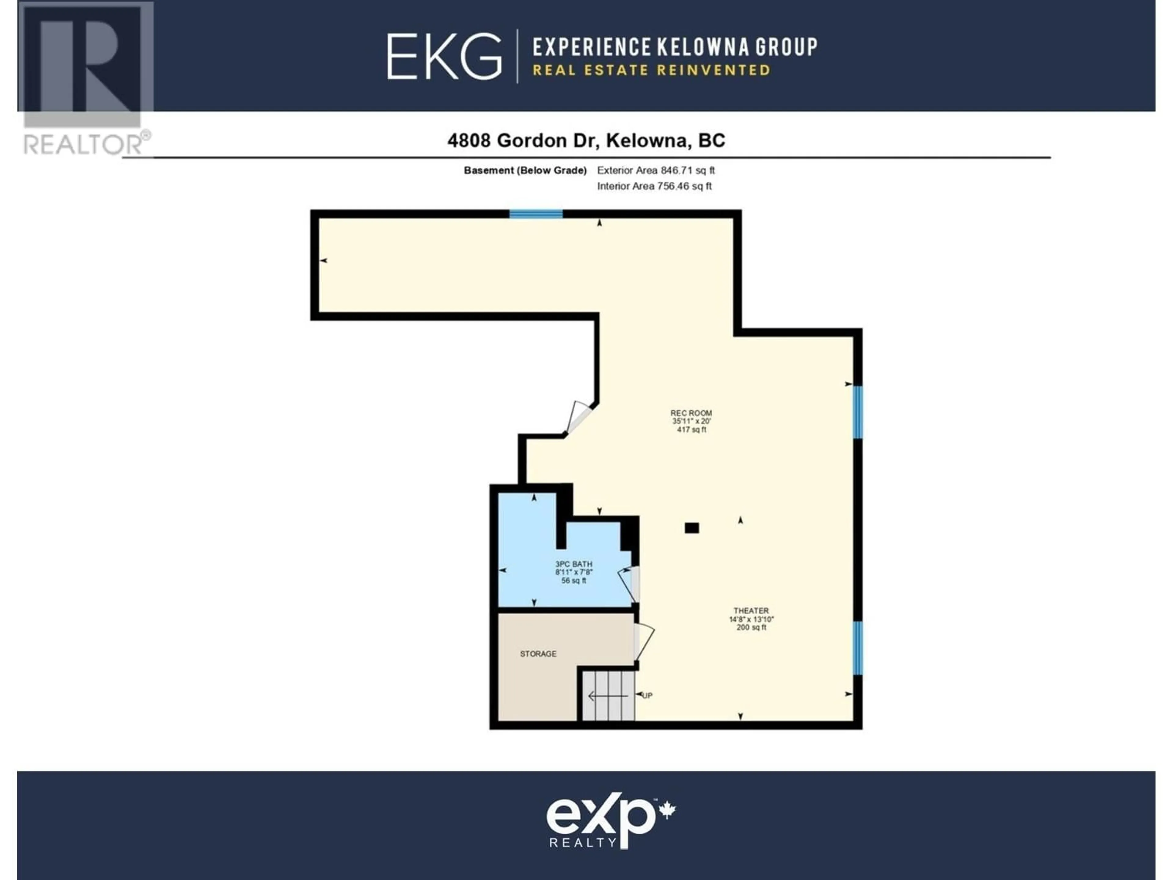 Floor plan for 4810 GORDON DRIVE, Kelowna British Columbia V1W4P3