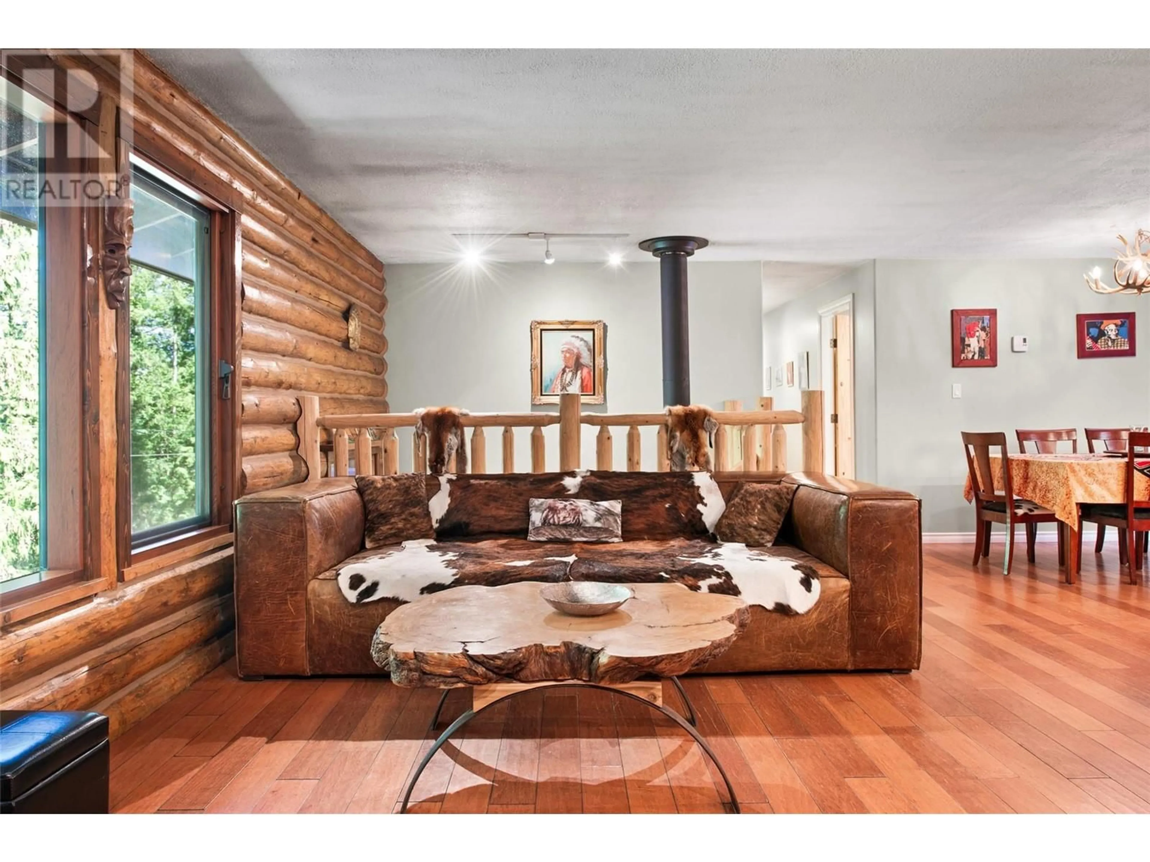 Living room with furniture, wood/laminate floor for 1860 HIGHWAY 6 OTHER, Lumby British Columbia V0E2G1