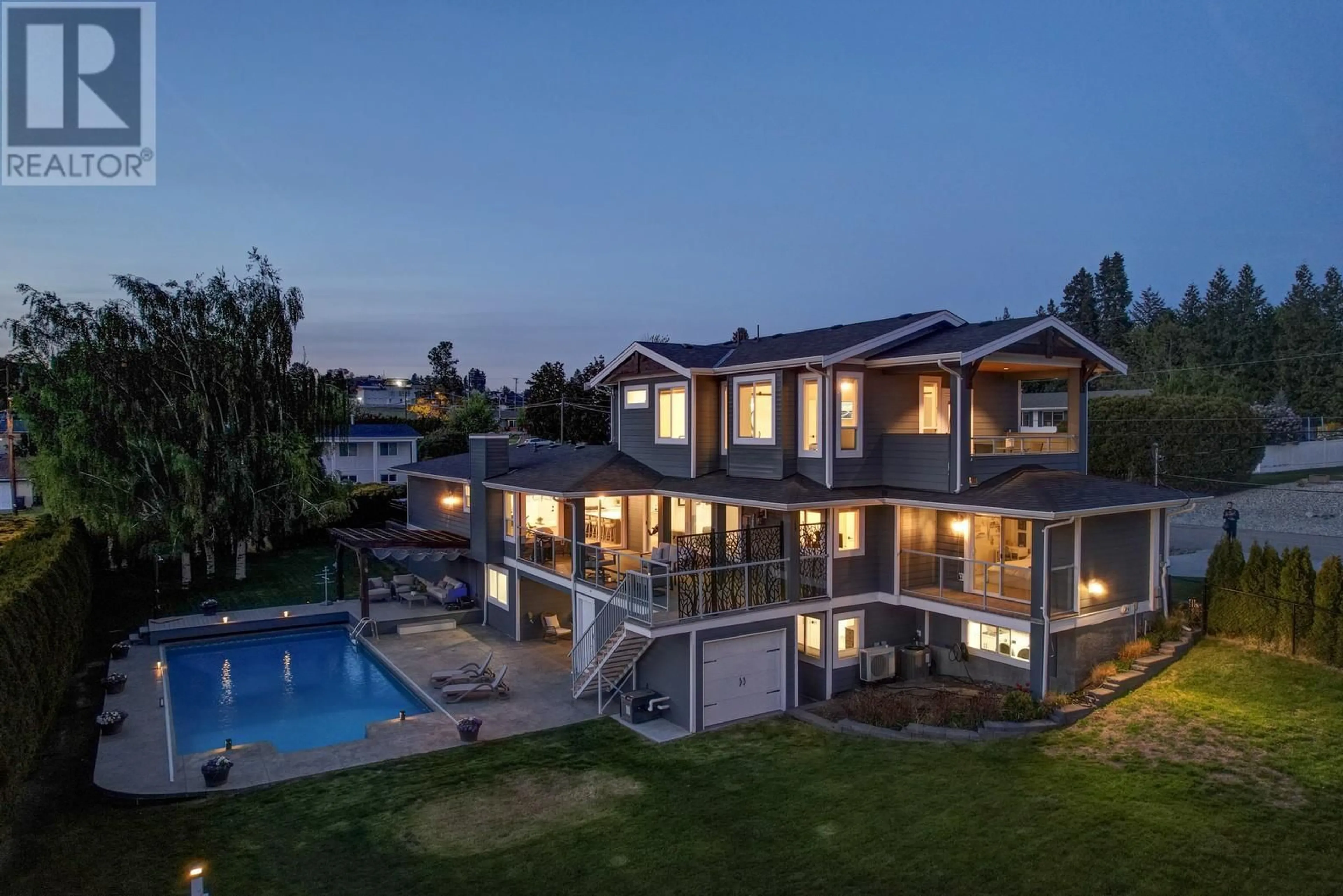 A pic from outside/outdoor area/front of a property/back of a property/a pic from drone, unknown for 3010 THACKER DRIVE, West Kelowna British Columbia V1Z1X4