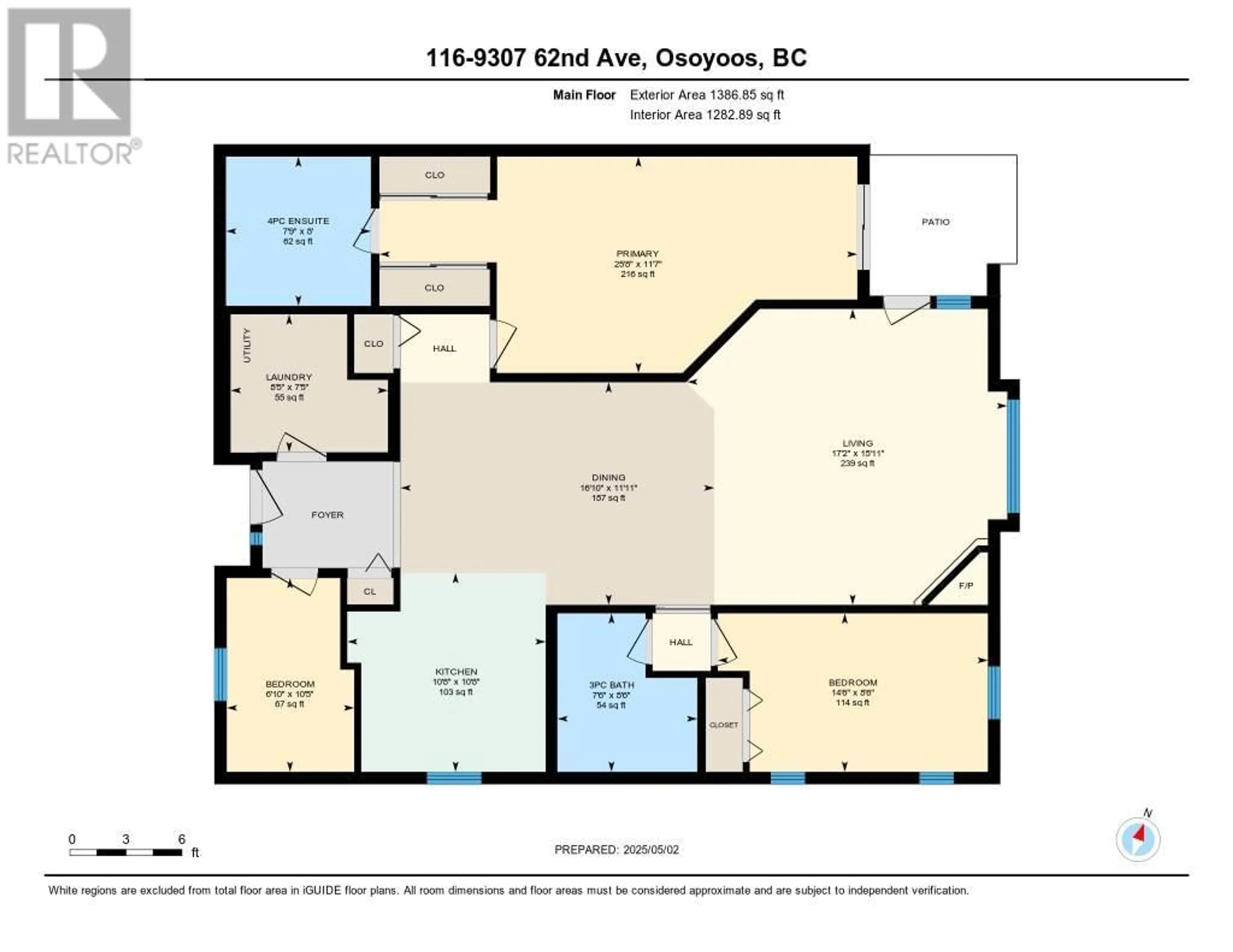 Floor plan for 116 - 9307 62ND AVENUE, Osoyoos British Columbia V0H1V1