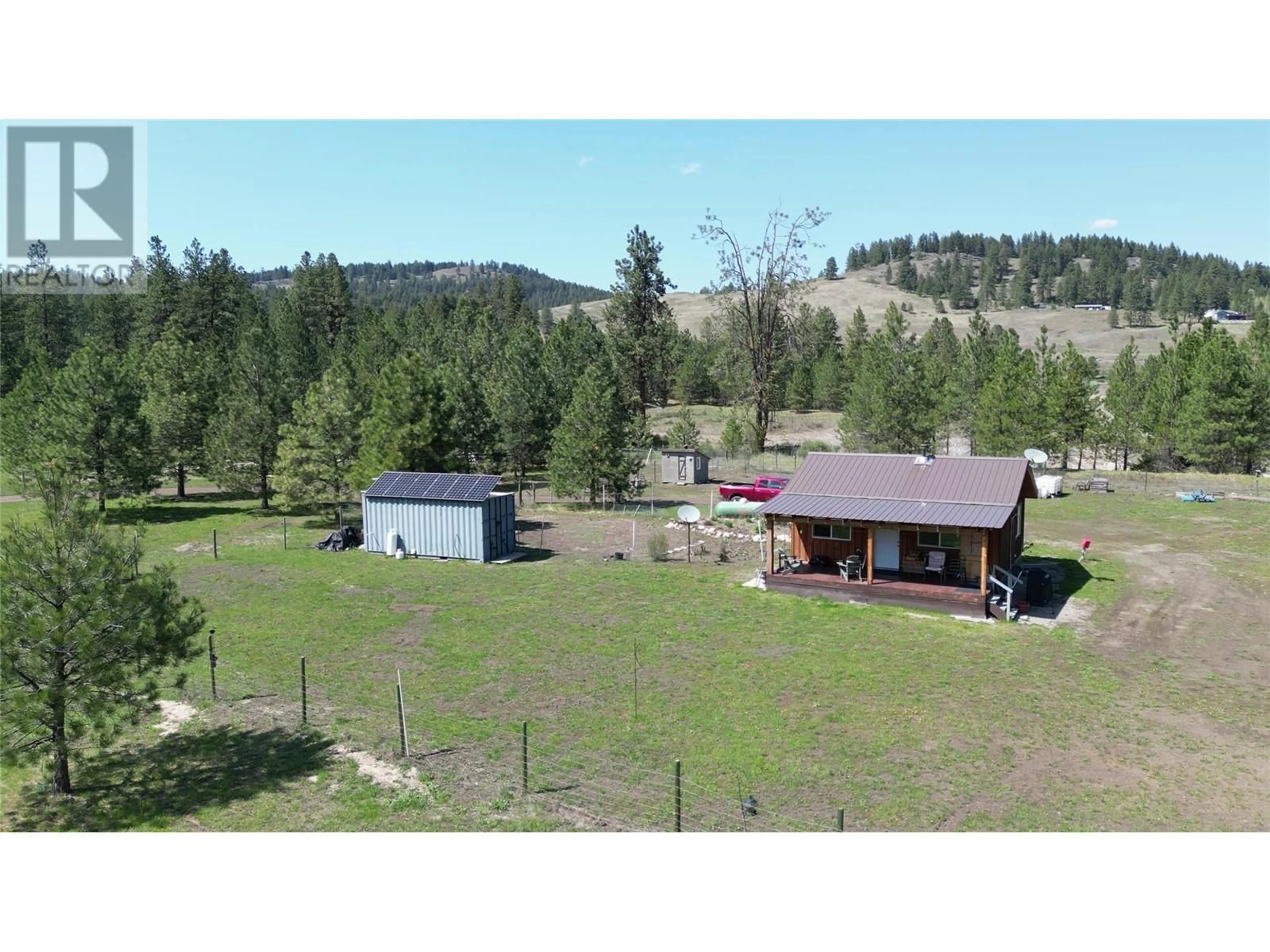 A pic from outside/outdoor area/front of a property/back of a property/a pic from drone, mountain view for 4755 JOHNSTONE CREEK CAMP ROAD, Rock Creek British Columbia V0H1Y0