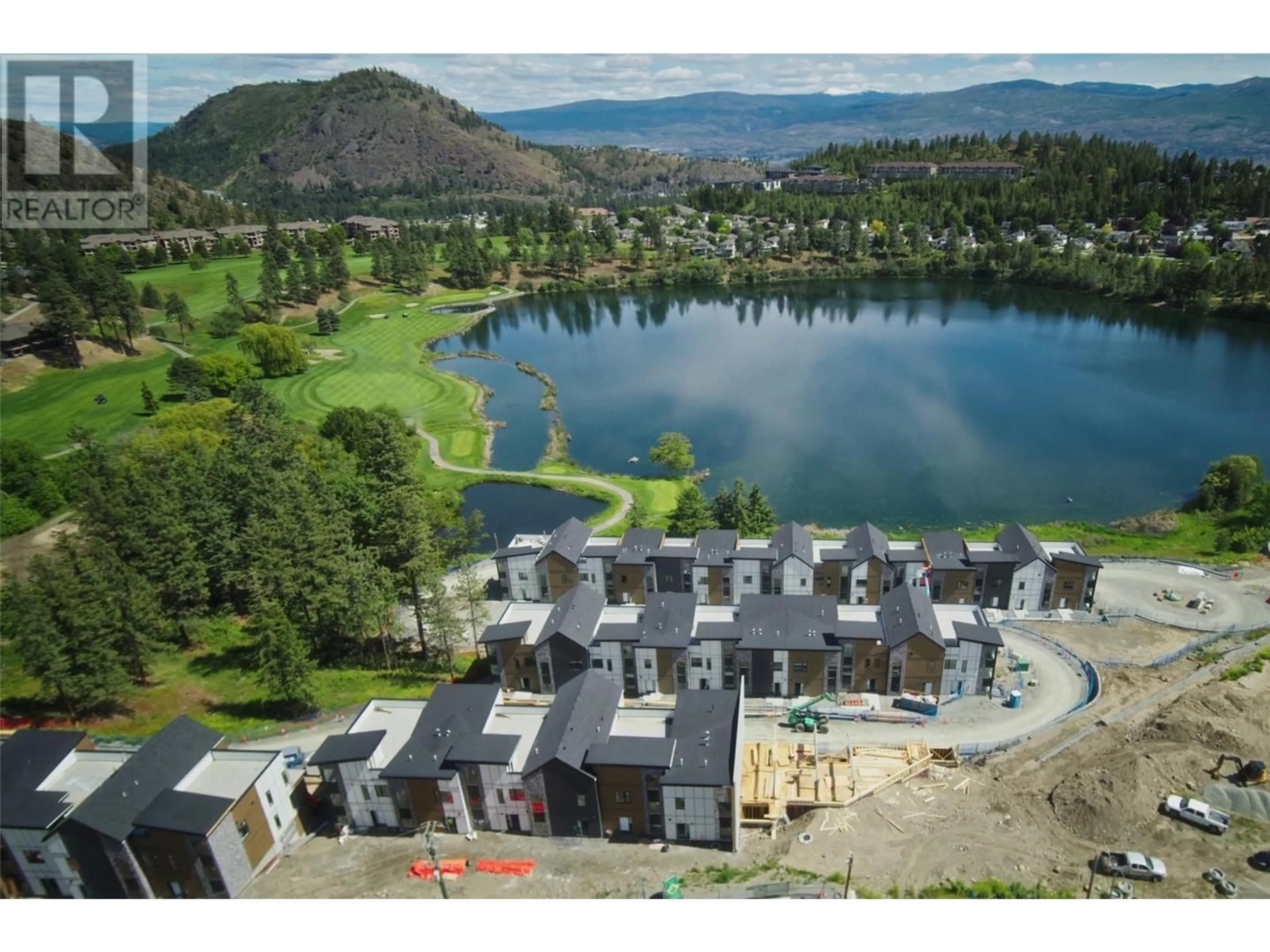 A pic from outside/outdoor area/front of a property/back of a property/a pic from drone, water/lake/river/ocean view for 502 - 2735 SHANNON LAKE ROAD, West Kelowna British Columbia V4T1V6
