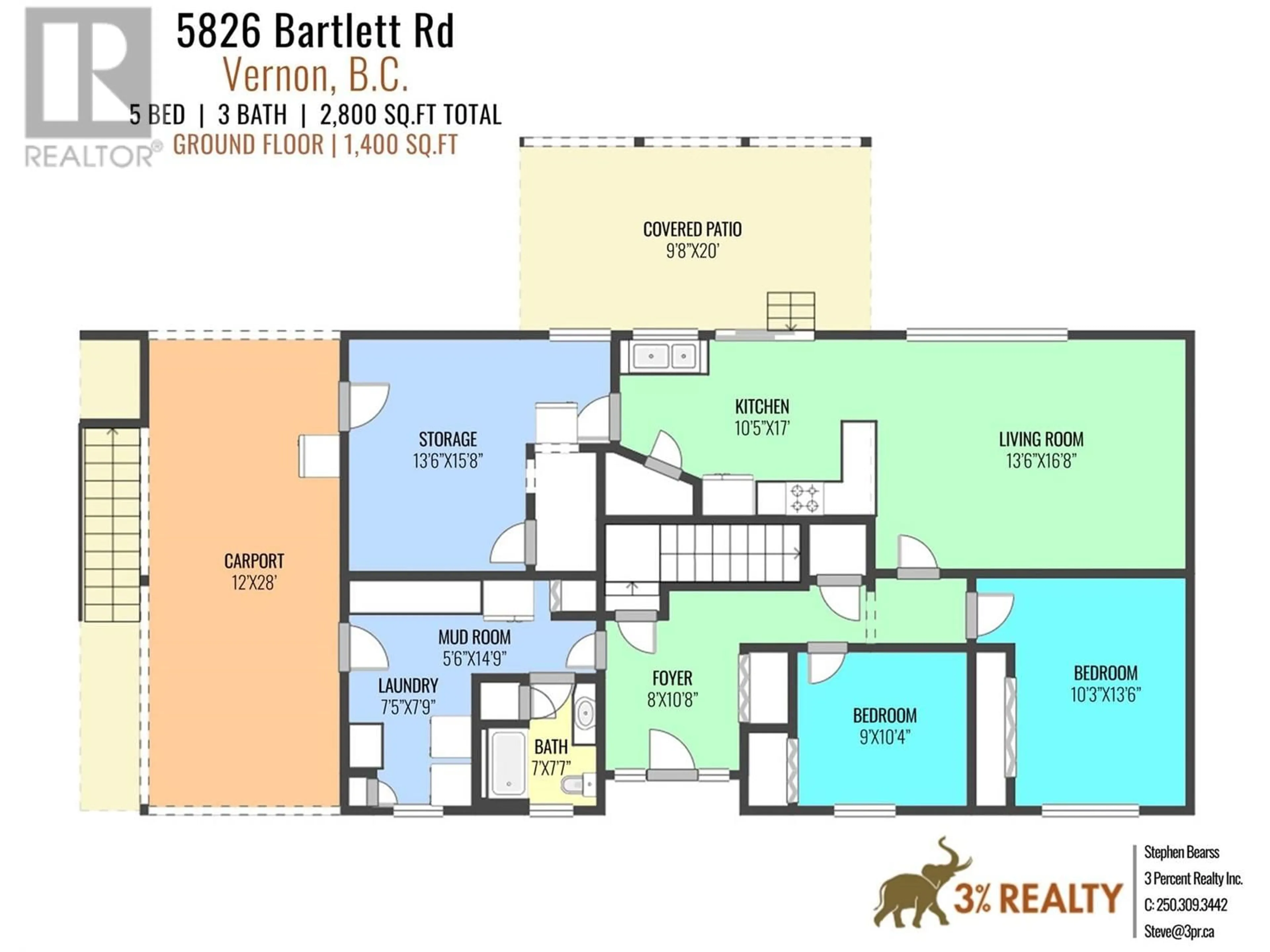 Floor plan for 5826 BARTLETT ROAD, Vernon British Columbia V1H1B2
