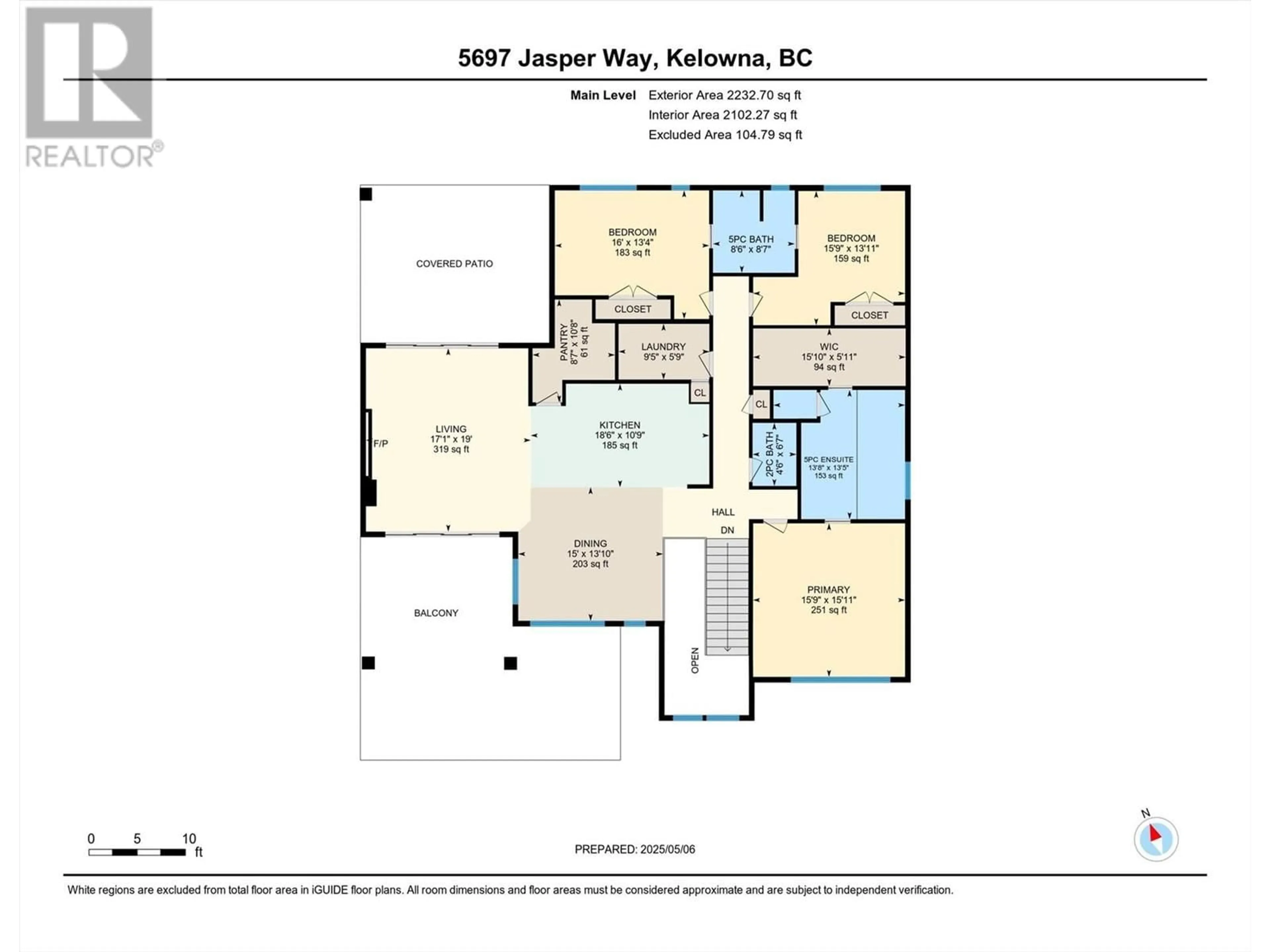 Floor plan for 5697 JASPER WAY, Kelowna British Columbia V1W5L7
