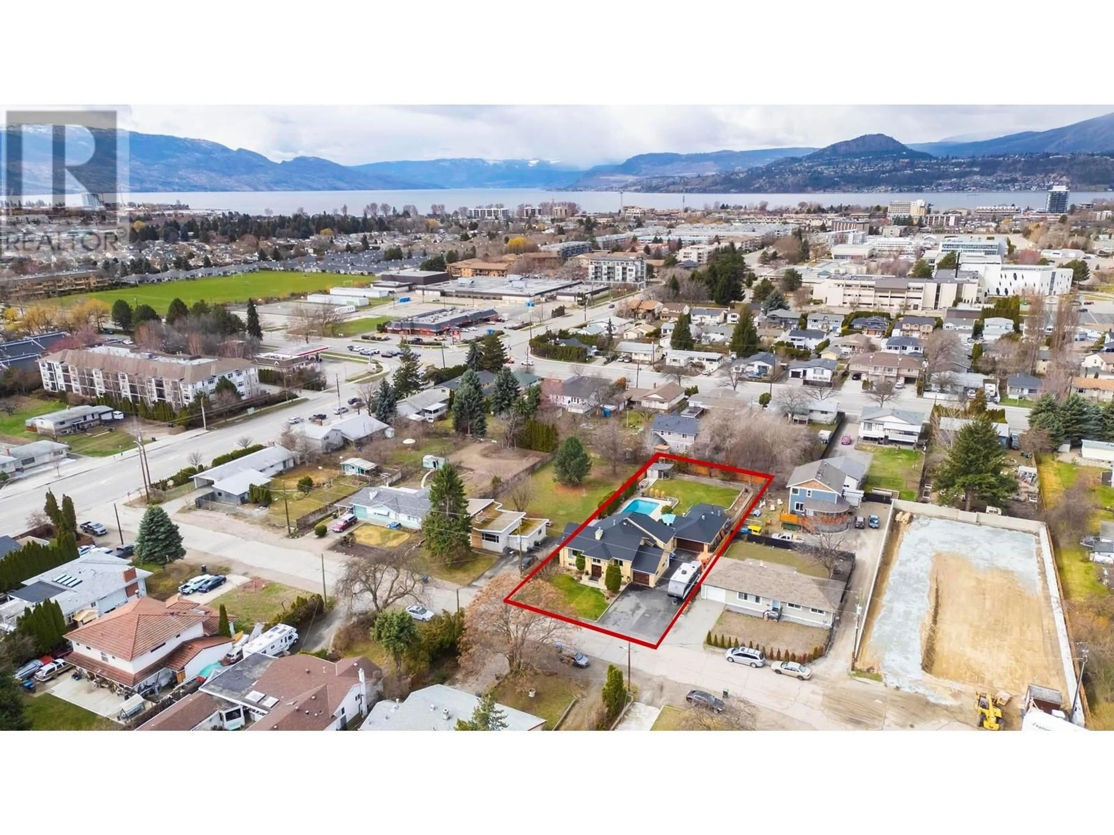 A pic from outside/outdoor area/front of a property/back of a property/a pic from drone, mountain view for 3050 HOLLAND ROAD, Kelowna British Columbia V1W3P8