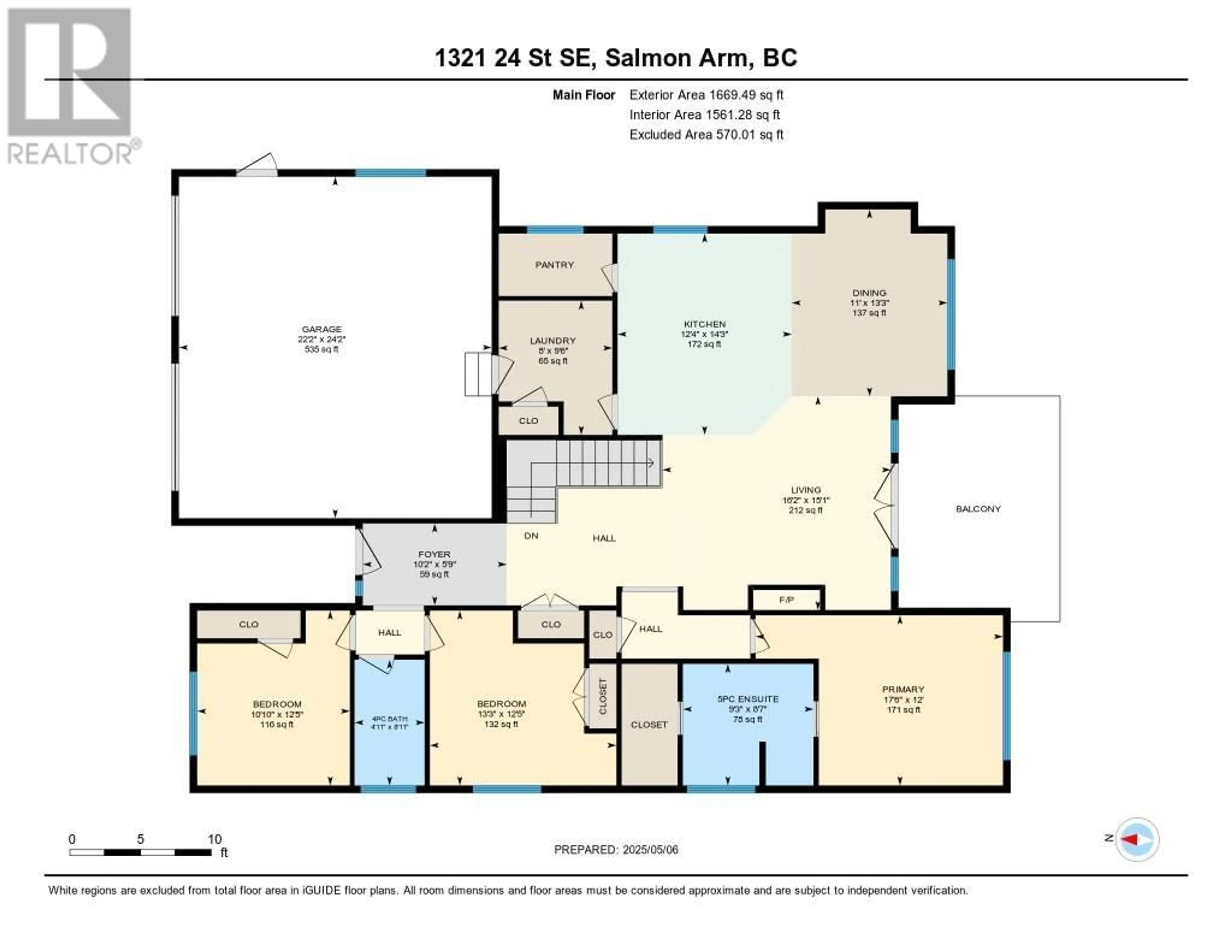Floor plan for 1321 24 STREET SOUTHEAST, Salmon Arm British Columbia V1E0E3