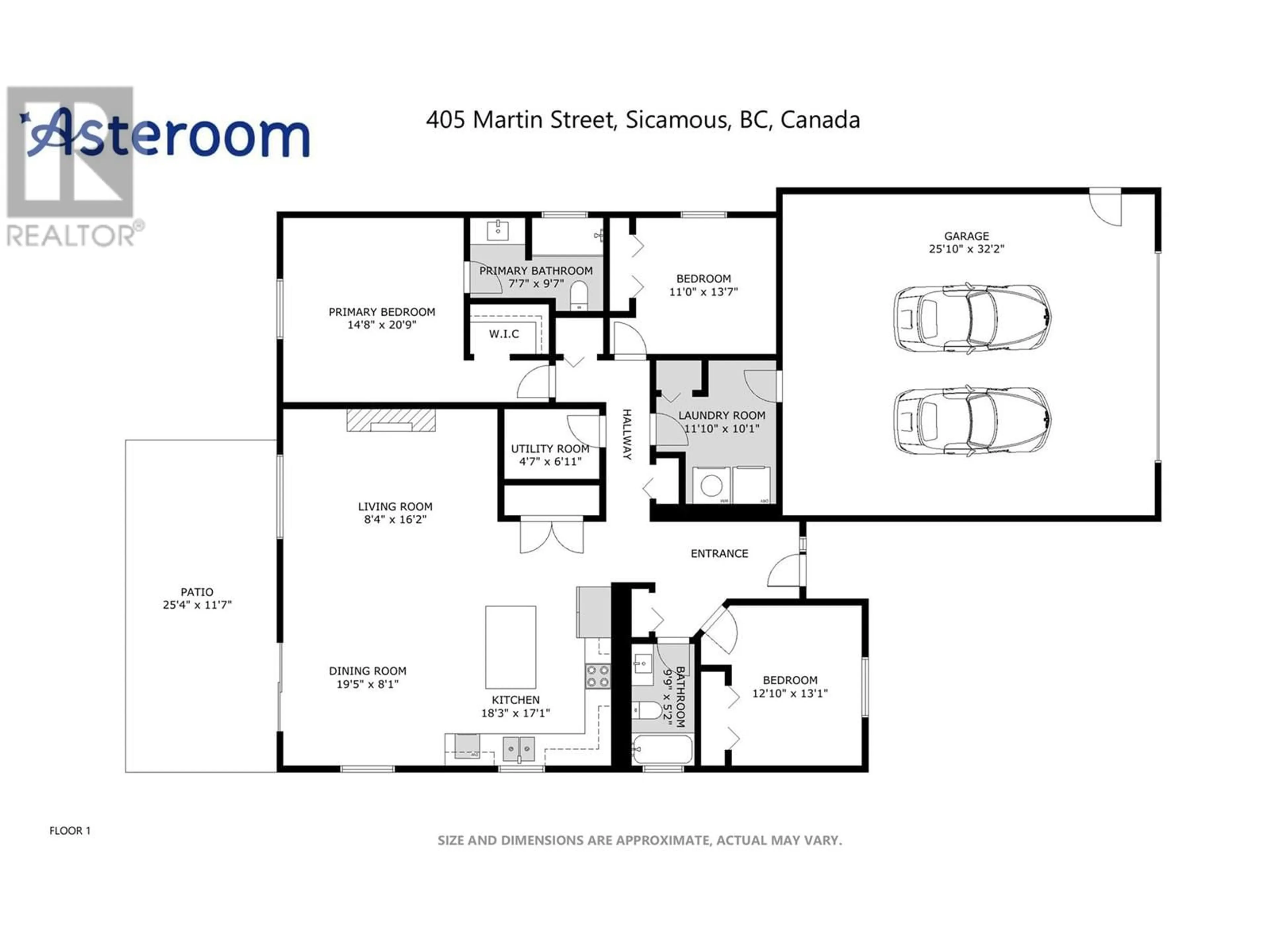 Floor plan for 405 MARTIN STREET, Sicamous British Columbia V0E2V0