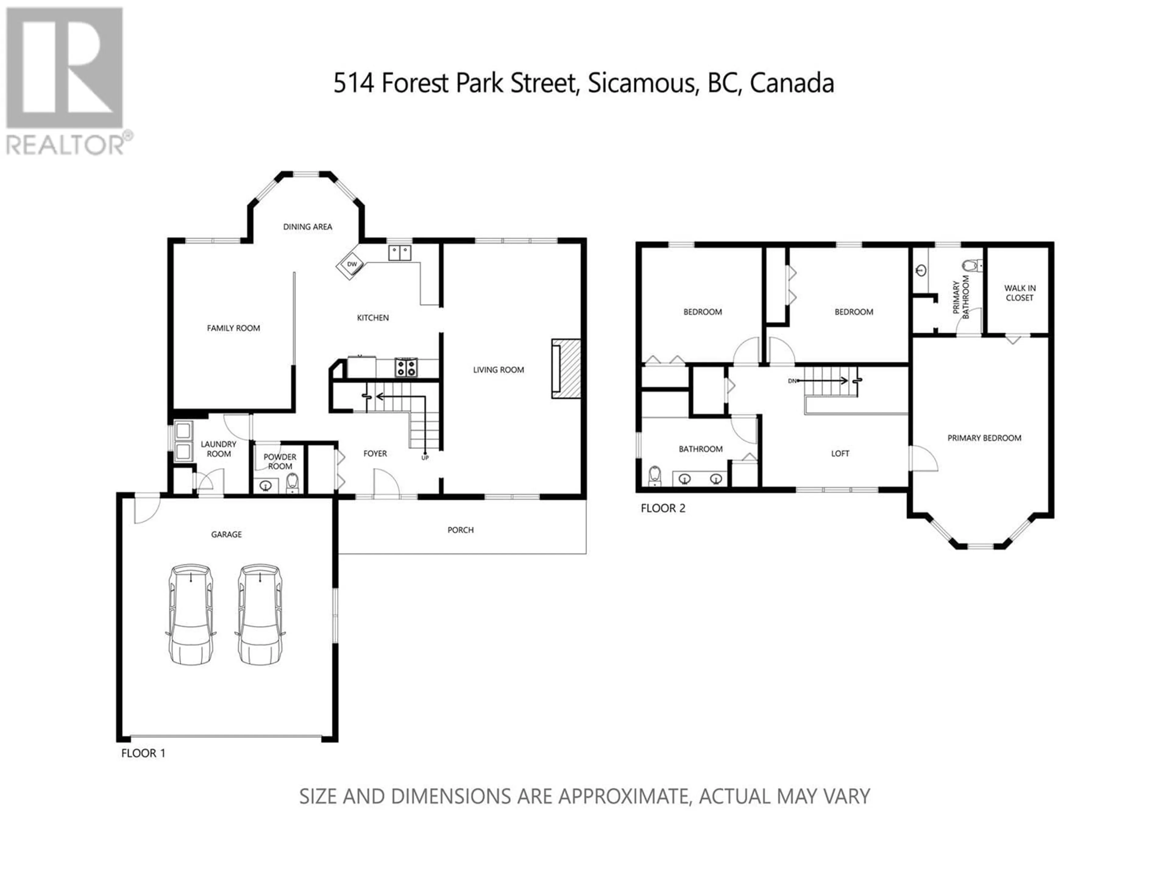 Floor plan for 514 FOREST PARK STREET, Sicamous British Columbia V0E2V0