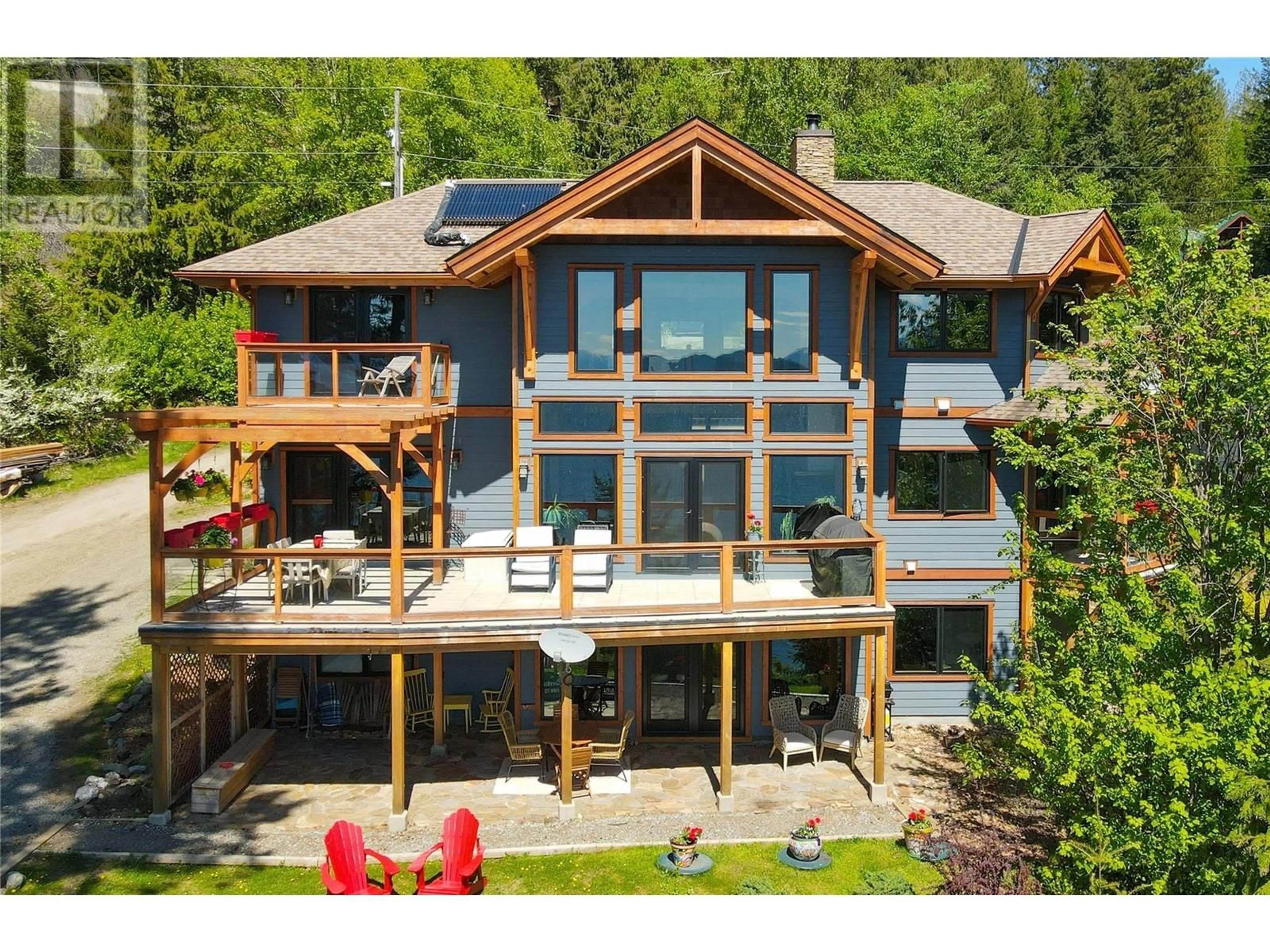 A pic from outside/outdoor area/front of a property/back of a property/a pic from drone, unknown for 4220 WOODBURY VILLAGE ROAD, Ainsworth British Columbia V0G1M0