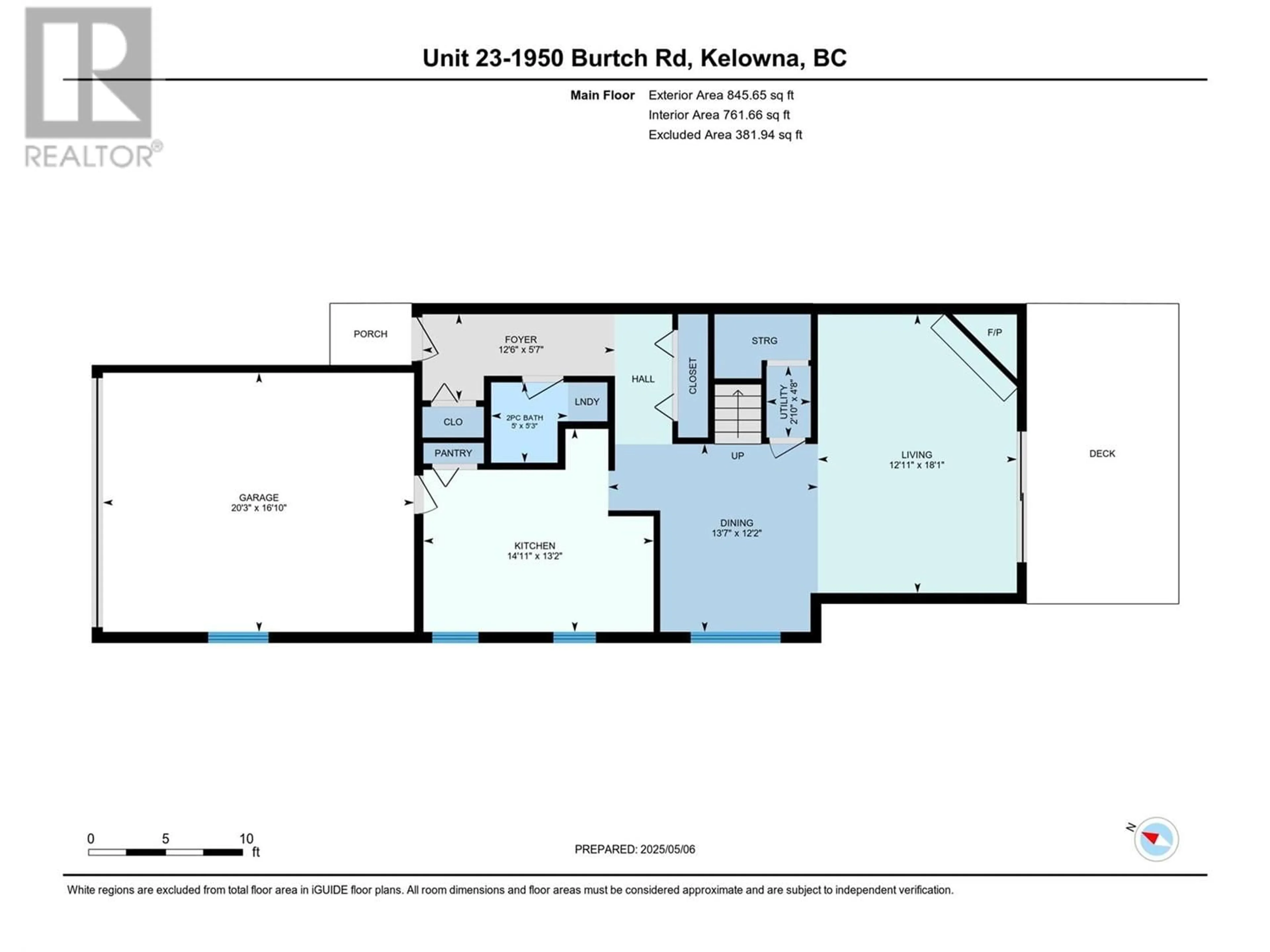 Floor plan for 23 - 1950 BURTCH ROAD, Kelowna British Columbia V1Y4B2