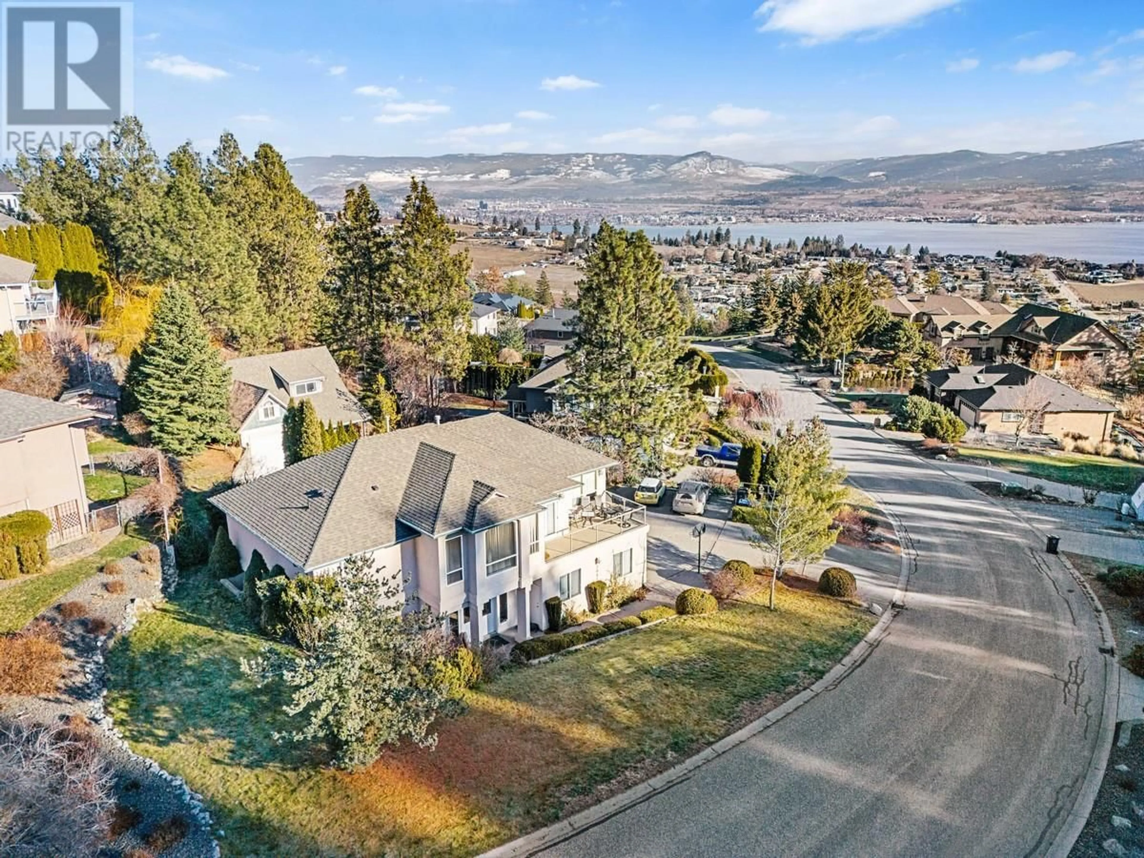 A pic from outside/outdoor area/front of a property/back of a property/a pic from drone, mountain view for 3052 LAKEVIEW COVE ROAD, West Kelowna British Columbia V1Z3P6