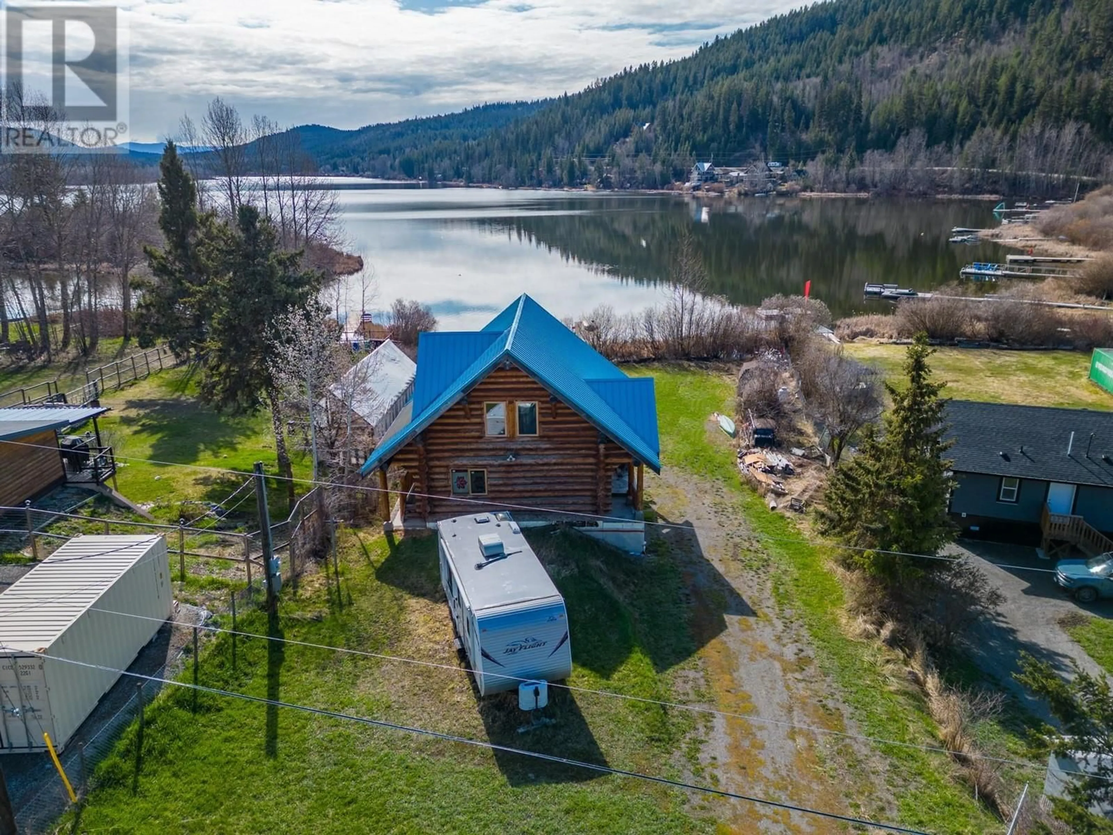 A pic from outside/outdoor area/front of a property/back of a property/a pic from drone, water/lake/river/ocean view for 3028 MCCREIGHT ROAD, Kamloops British Columbia V0E3E1