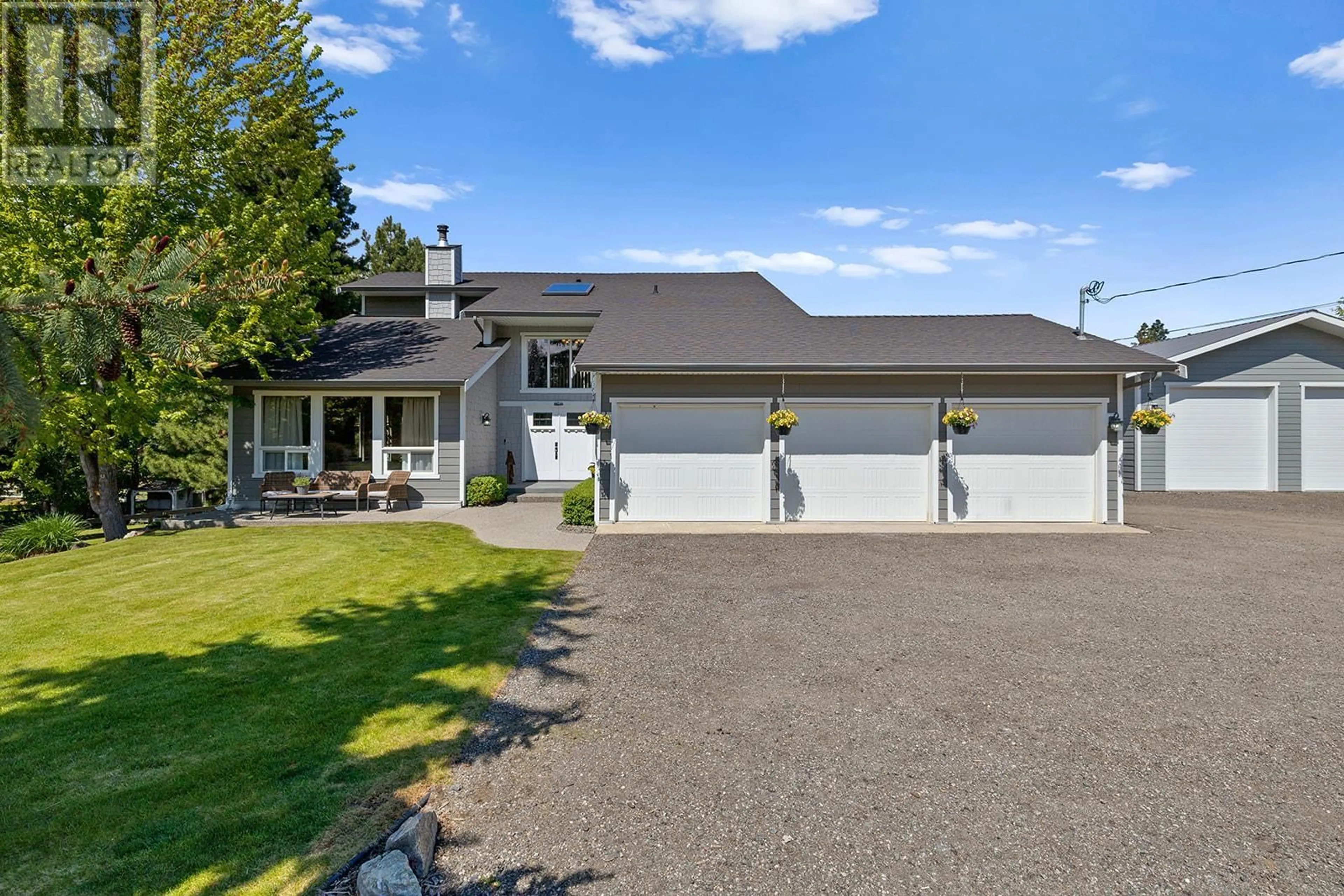 A pic from outside/outdoor area/front of a property/back of a property/a pic from drone, street for 4139 WALLACE HILL ROAD, Kelowna British Columbia V1W4B6