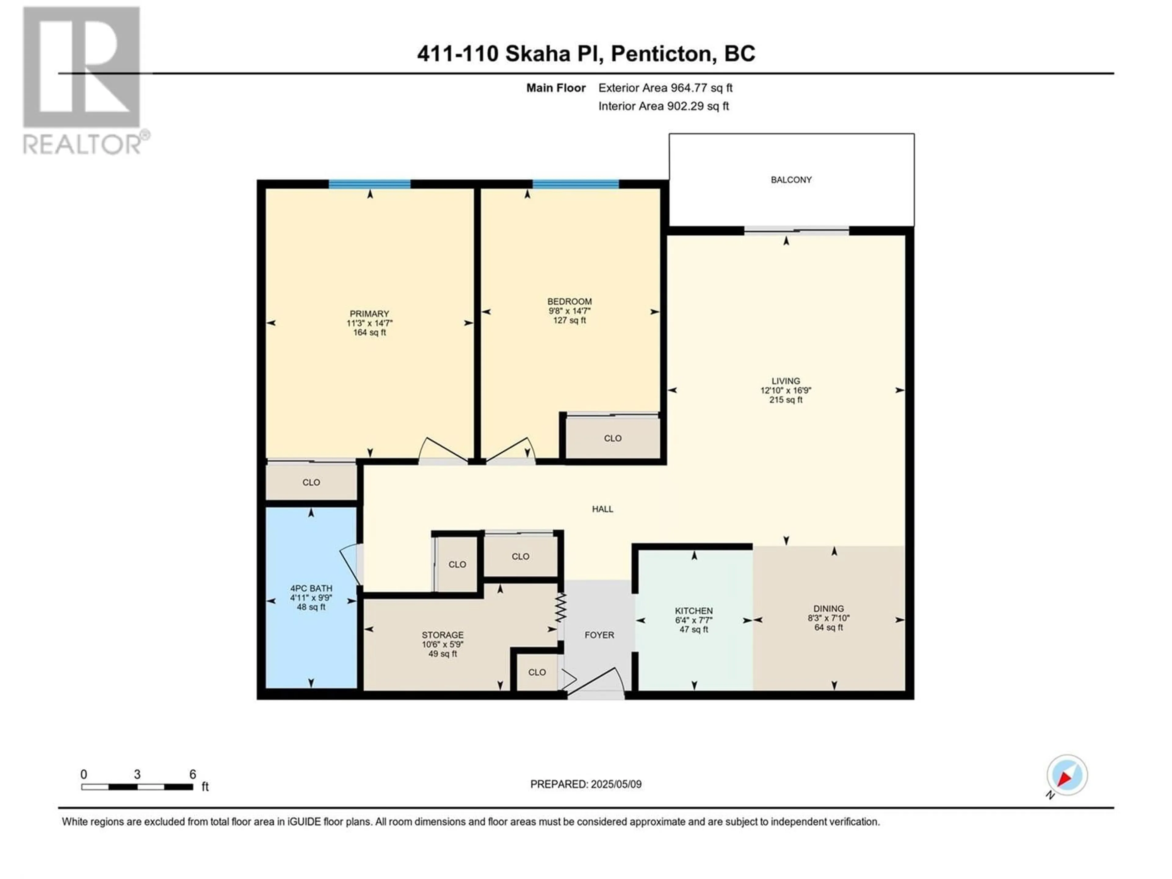 Floor plan for 411 - 110 SKAHA PLACE, Penticton British Columbia V2A7L1