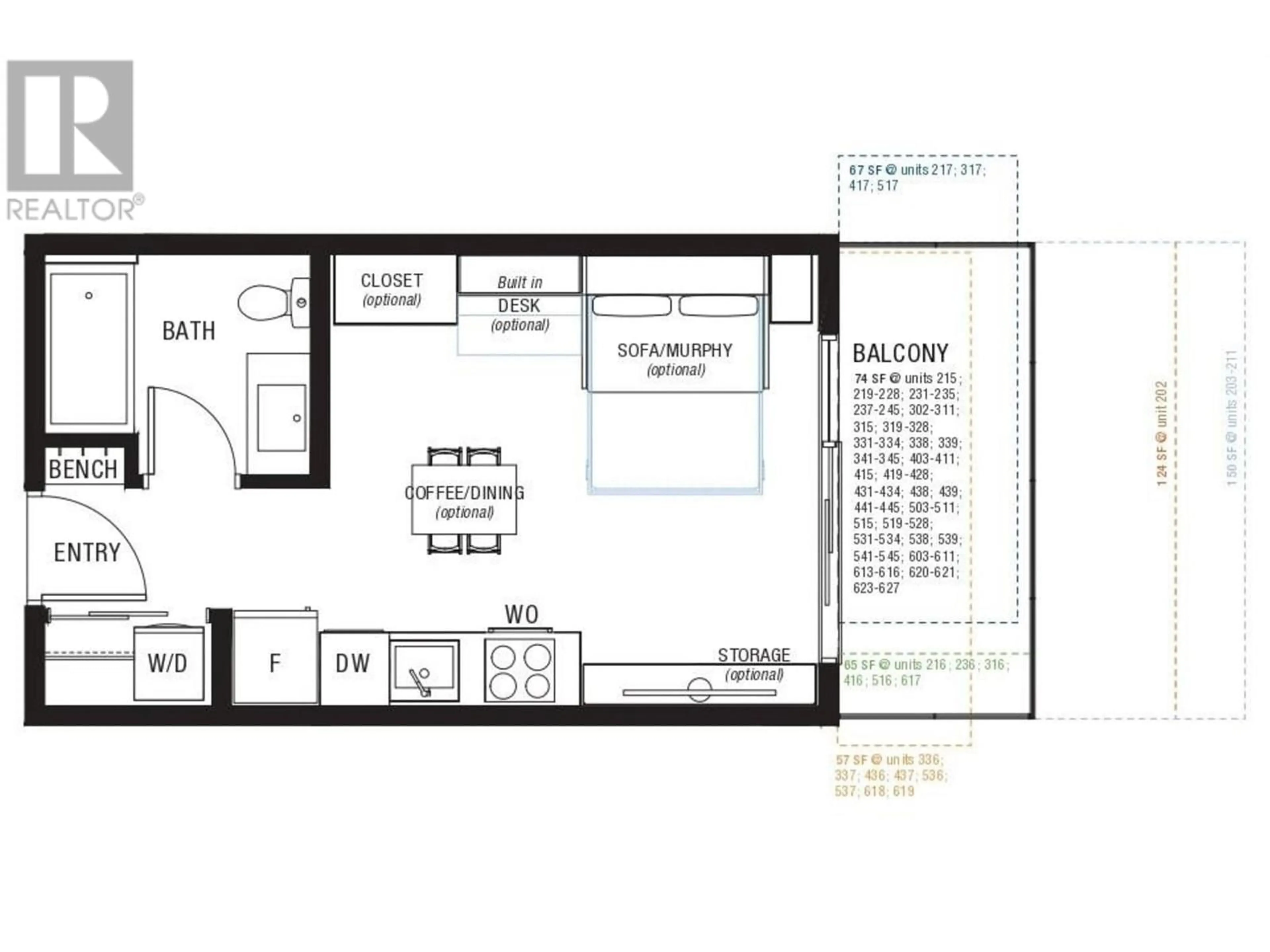 Floor plan for 443 - 1274 DEVONSHIRE AVENUE, Kelowna British Columbia V1Y0M7