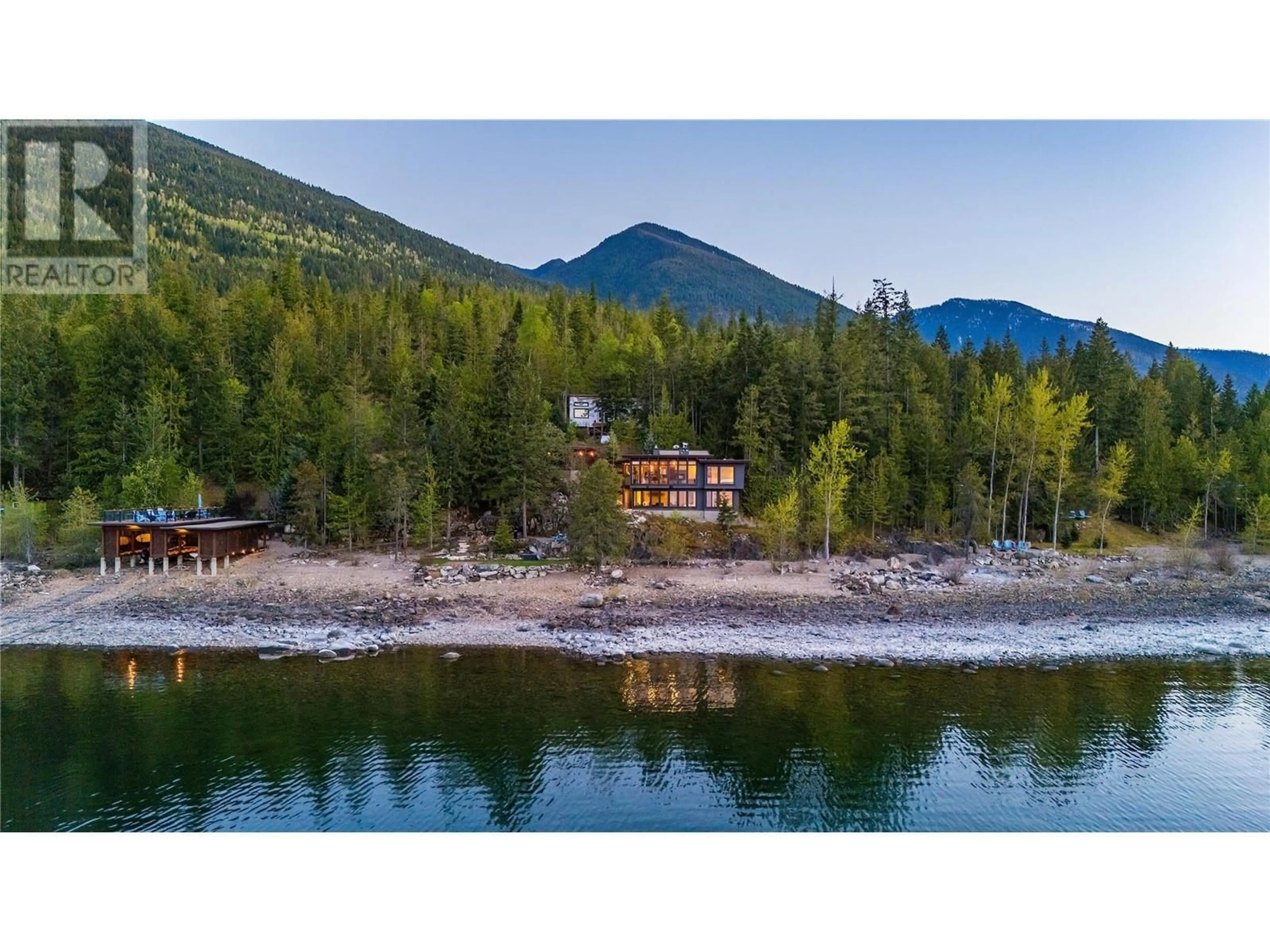A pic from outside/outdoor area/front of a property/back of a property/a pic from drone, water/lake/river/ocean view for 285 KOOTENAY LAKE ROAD, Procter British Columbia V1L0B6