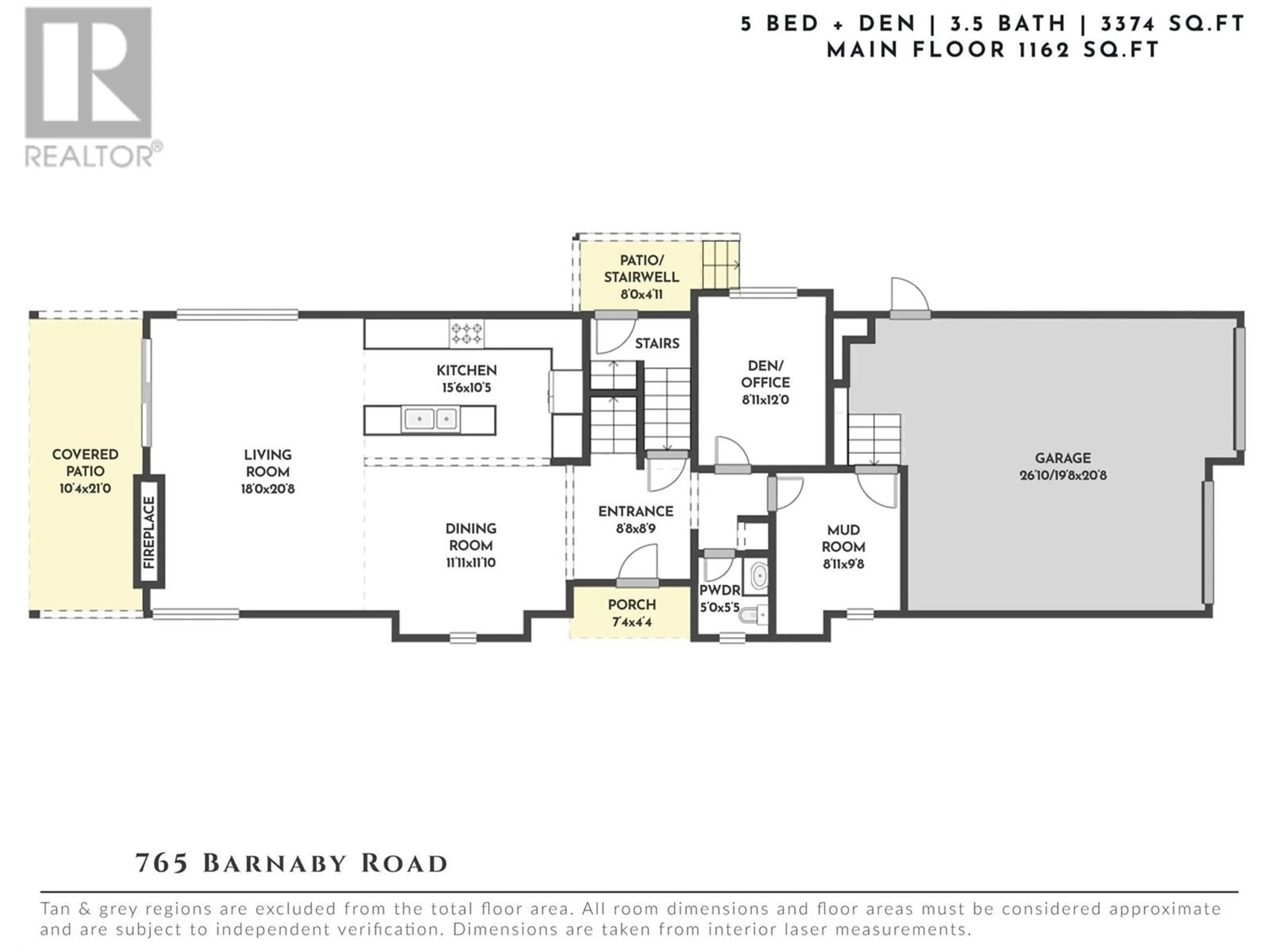 Floor plan for 765 BARNABY ROAD, Kelowna British Columbia V1W4N9