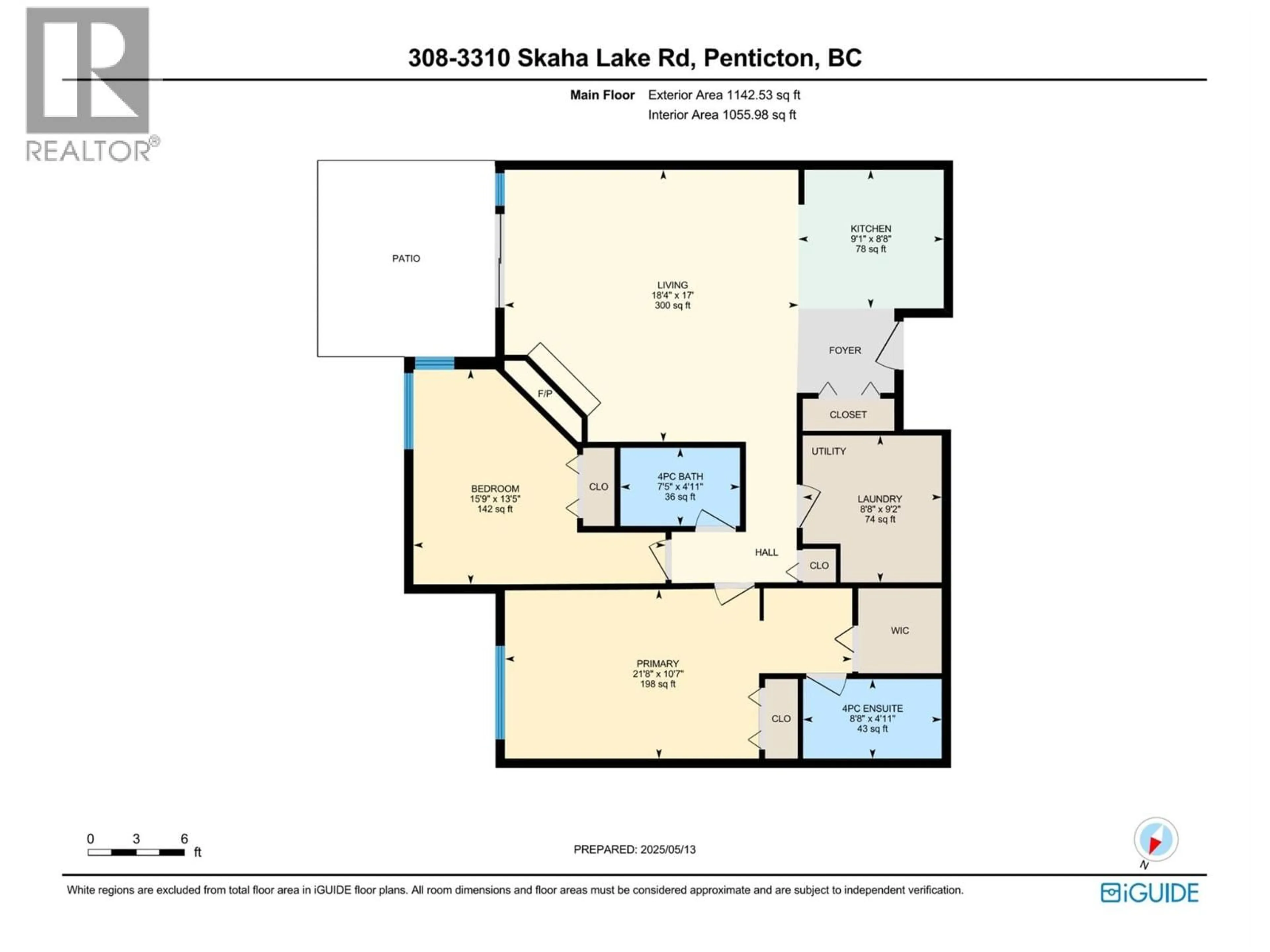 Floor plan for 308 - 3310 SKAHA LAKE ROAD, Penticton British Columbia V2A6G4