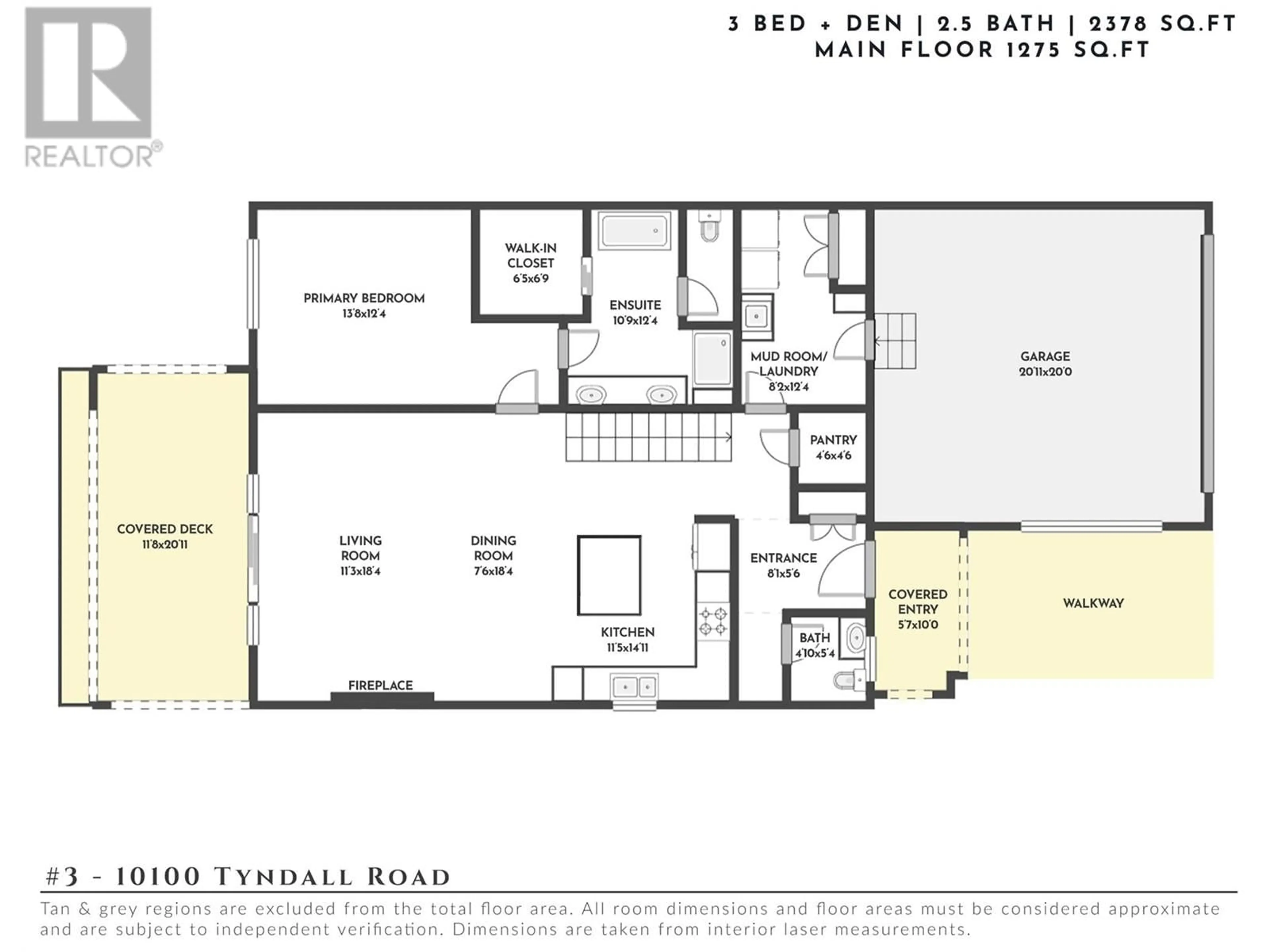 Floor plan for 3 - 10100 TYNDALL ROAD, Lake Country British Columbia V4V0A9
