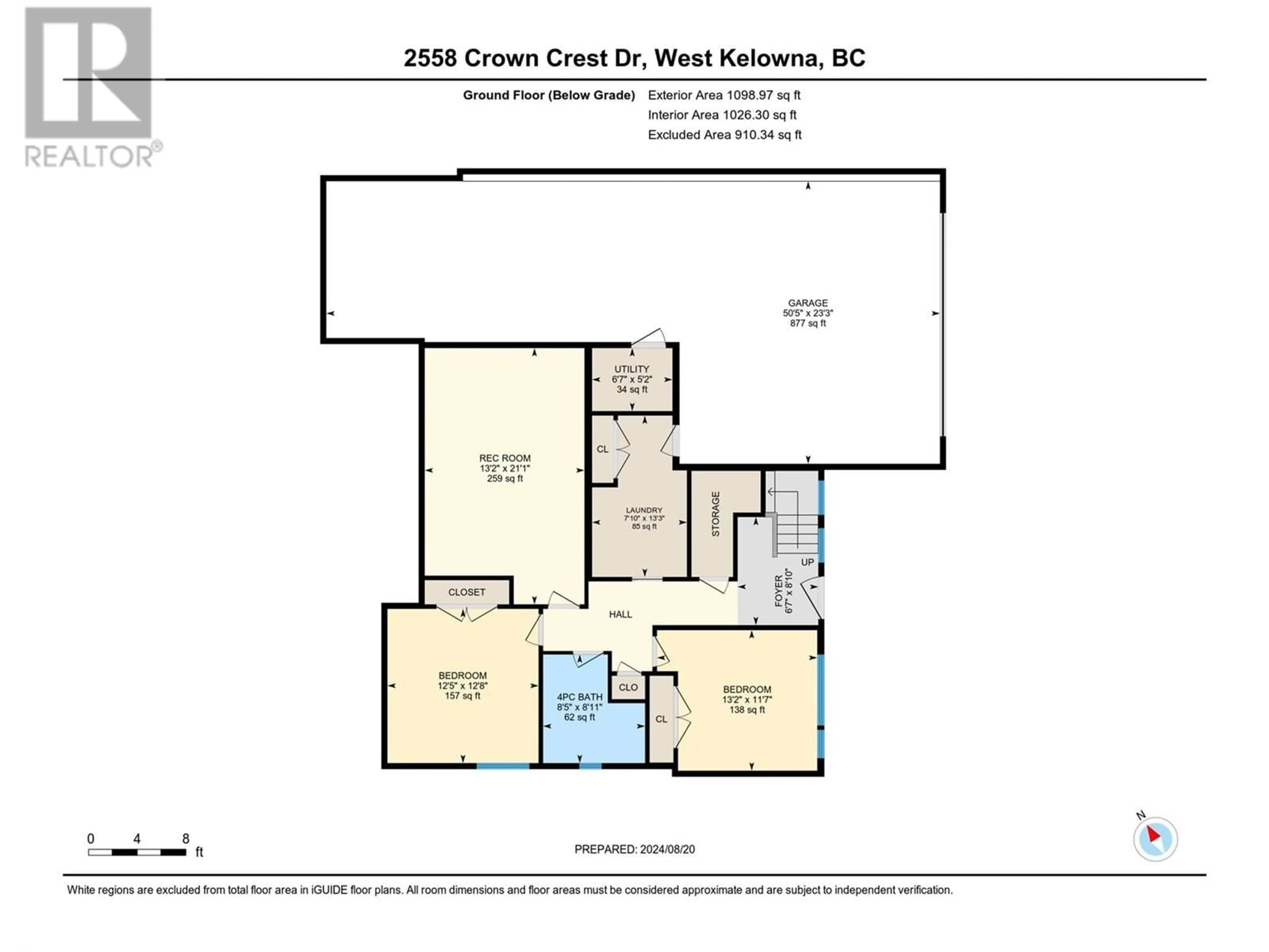 Floor plan for 2558 CROWN CREST DRIVE, West Kelowna British Columbia V4T3M6