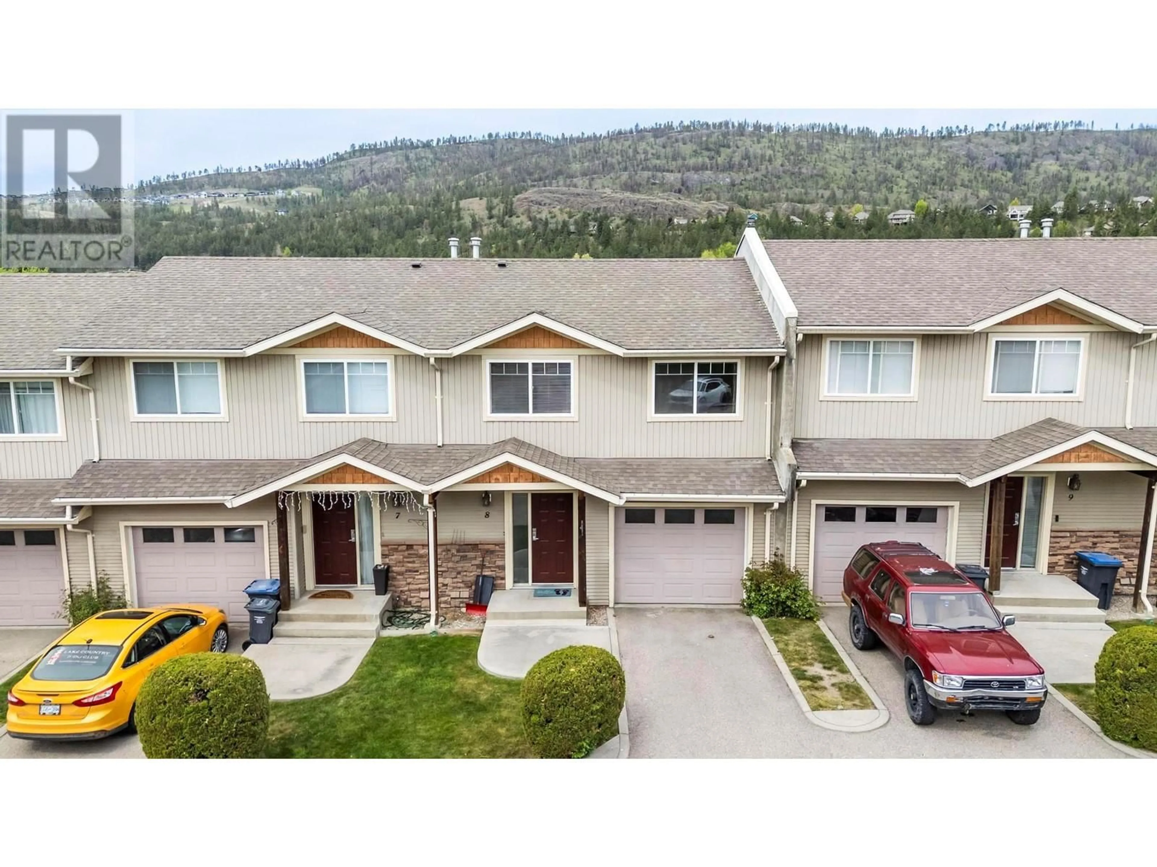 A pic from outside/outdoor area/front of a property/back of a property/a pic from drone, mountain view for 8 - 2131 SCENIC ROAD, Kelowna British Columbia V1V2T5