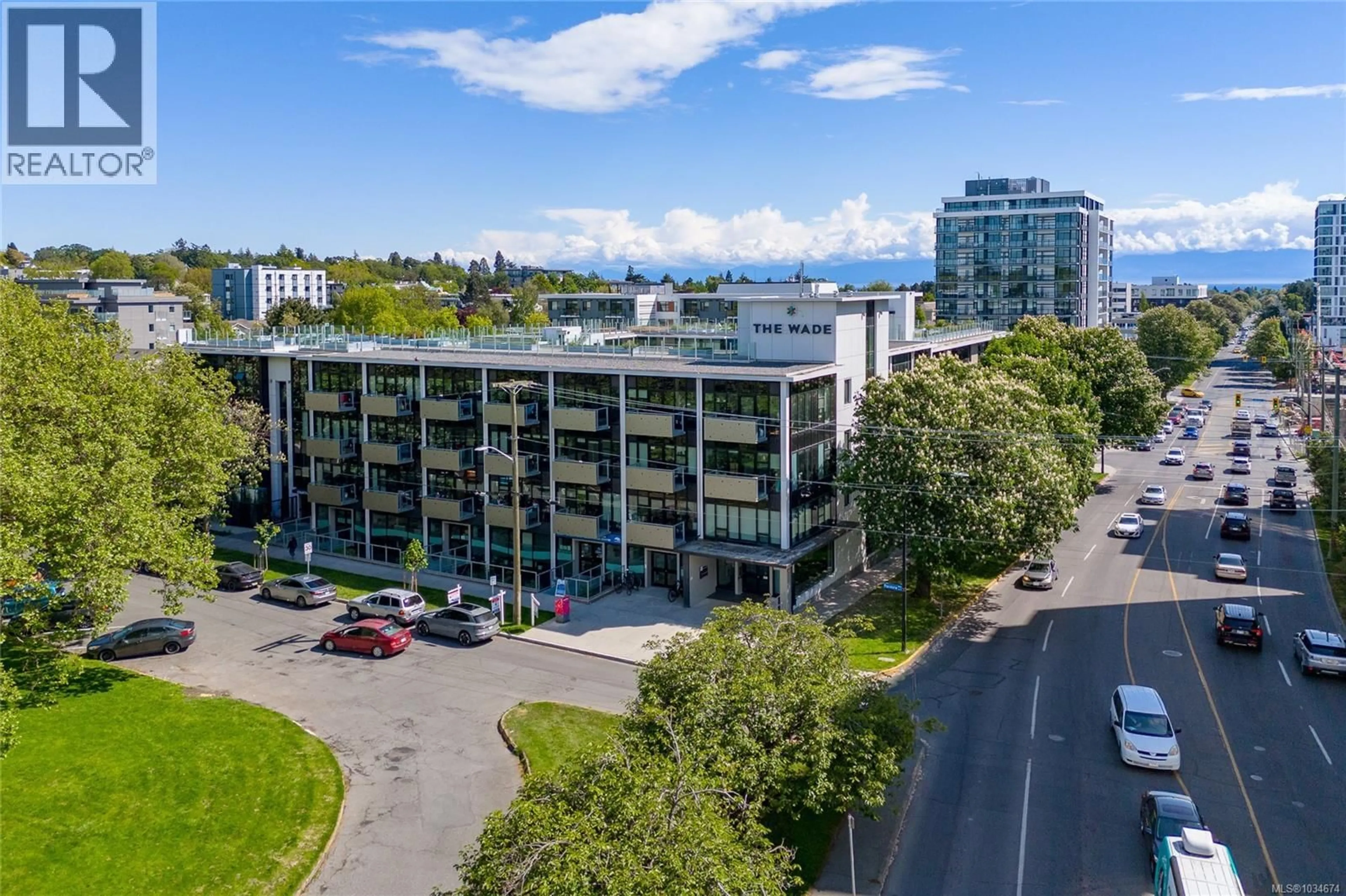 A pic from outside/outdoor area/front of a property/back of a property/a pic from drone, city buildings view from balcony for N408 - 1105 PANDORA AVENUE, Victoria British Columbia V8V3P9
