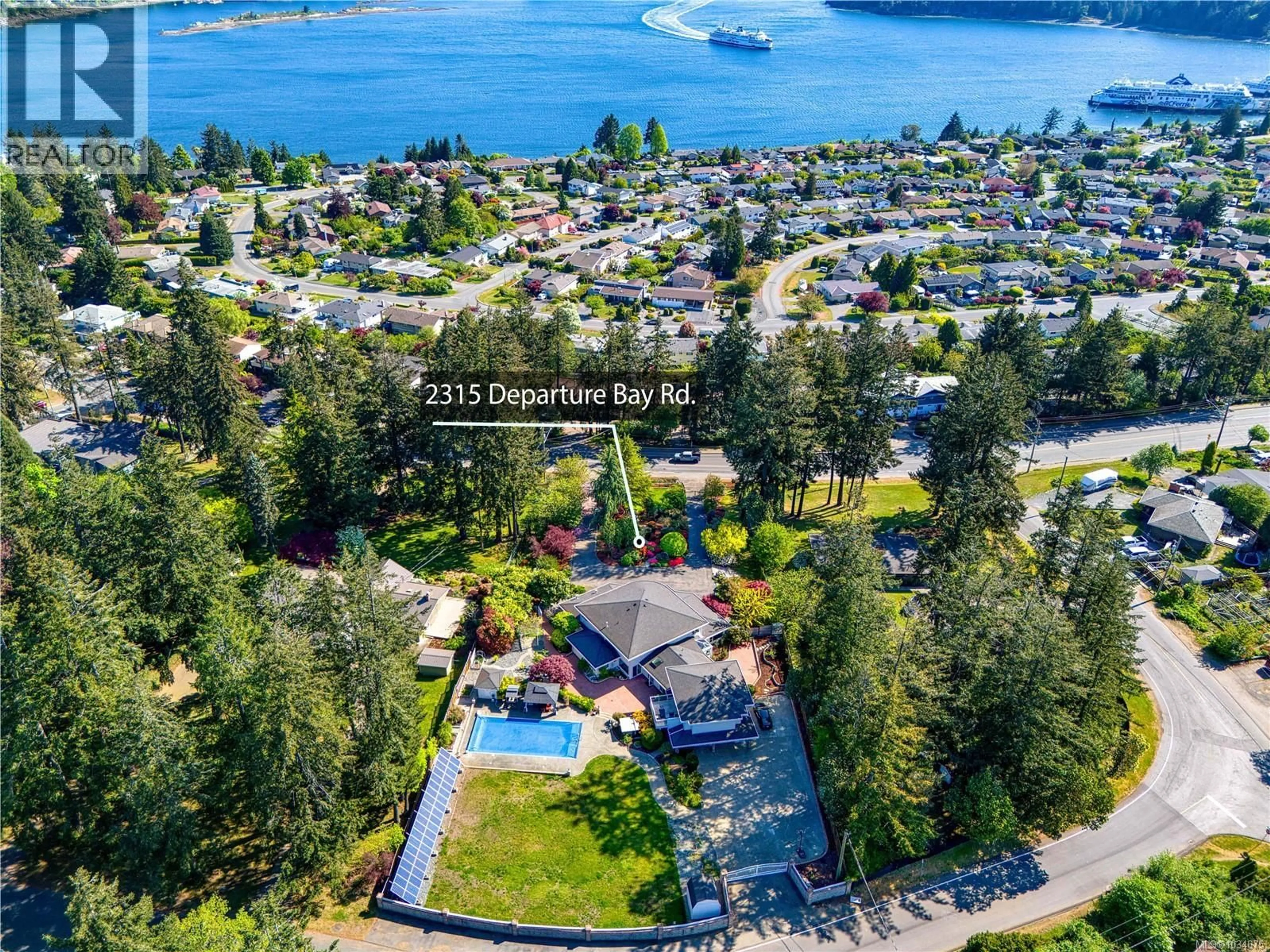 A pic from outside/outdoor area/front of a property/back of a property/a pic from drone, water/lake/river/ocean view for 2315 DEPARTURE BAY ROAD, Nanaimo British Columbia V9S3V9