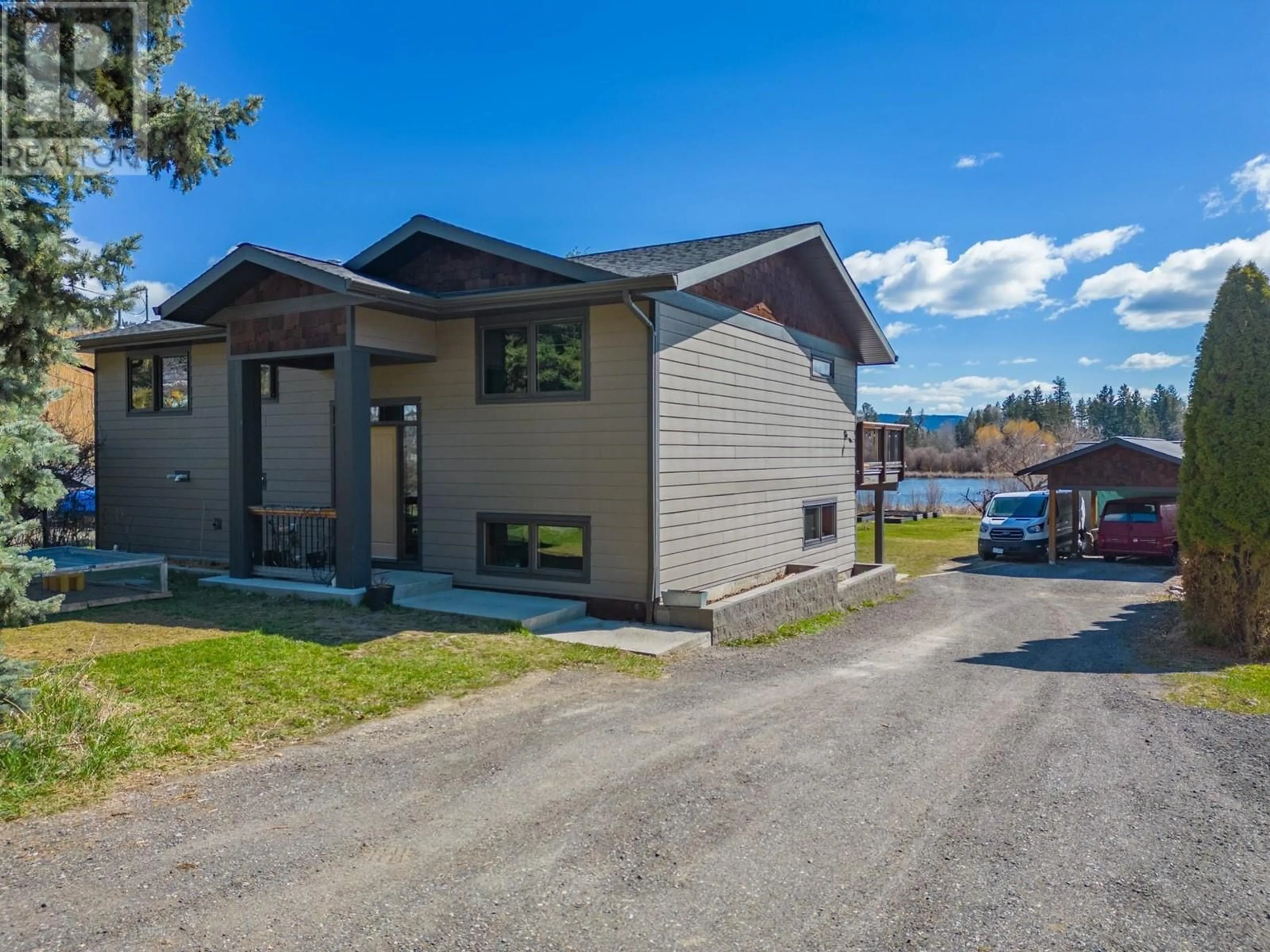 A pic from outside/outdoor area/front of a property/back of a property/a pic from drone, street for 2504 GOULD ROAD, Kamloops British Columbia V0E3E1