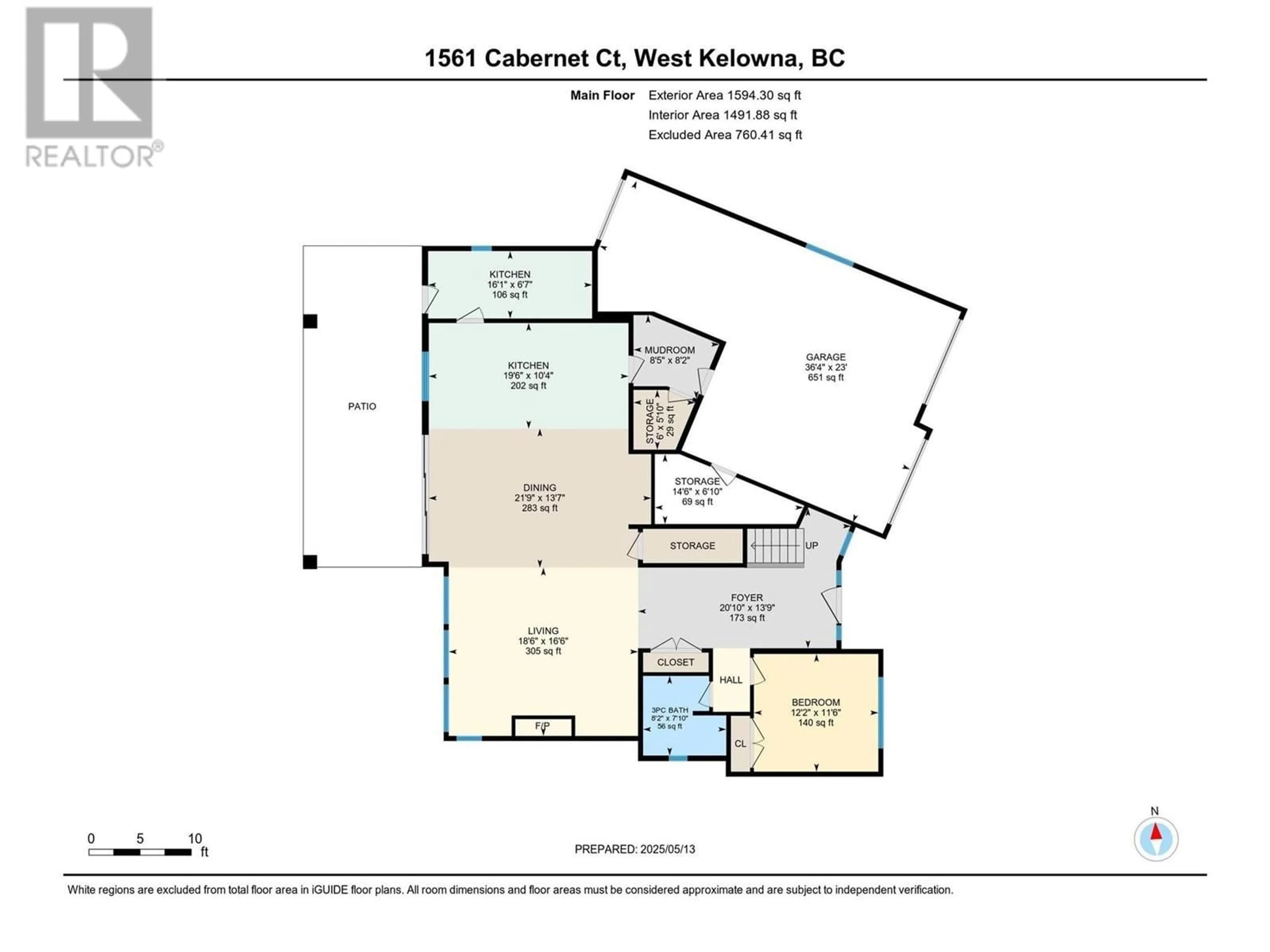 Floor plan for 1561 CABERNET COURT, West Kelowna British Columbia V4T3B5