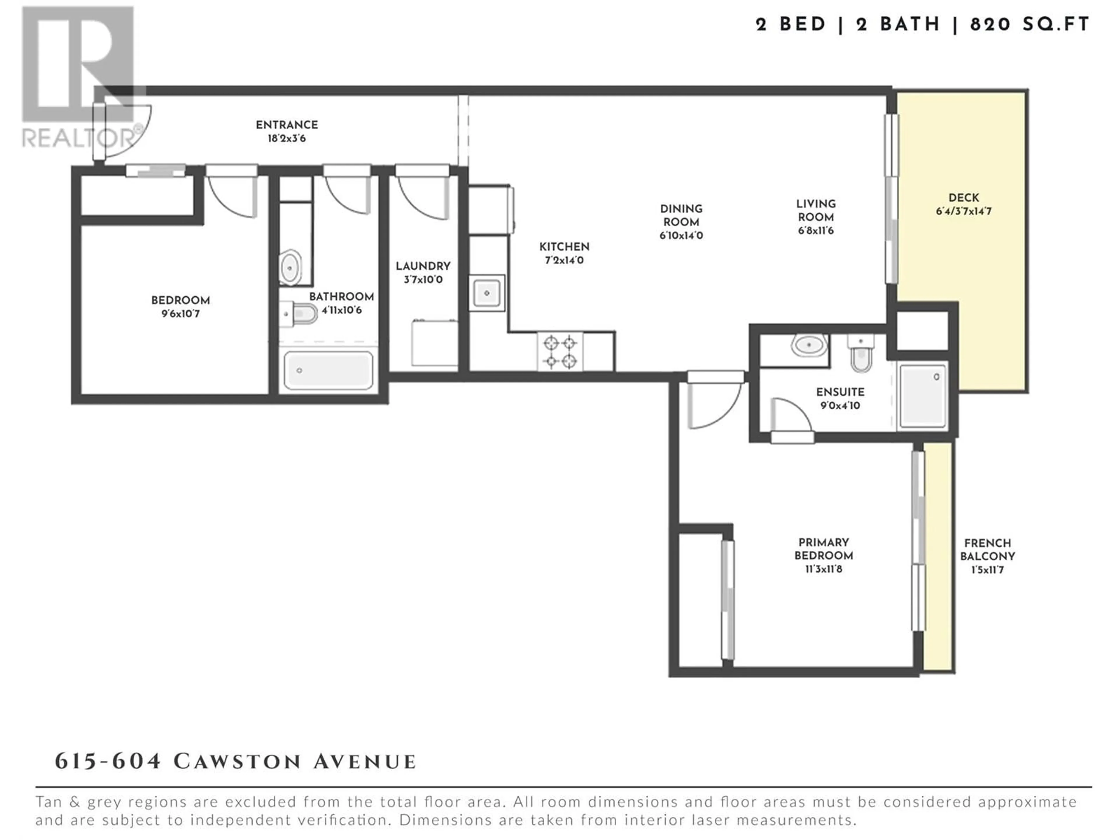Floor plan for 615 - 604 CAWSTON AVENUE, Kelowna British Columbia V1Y6Z4